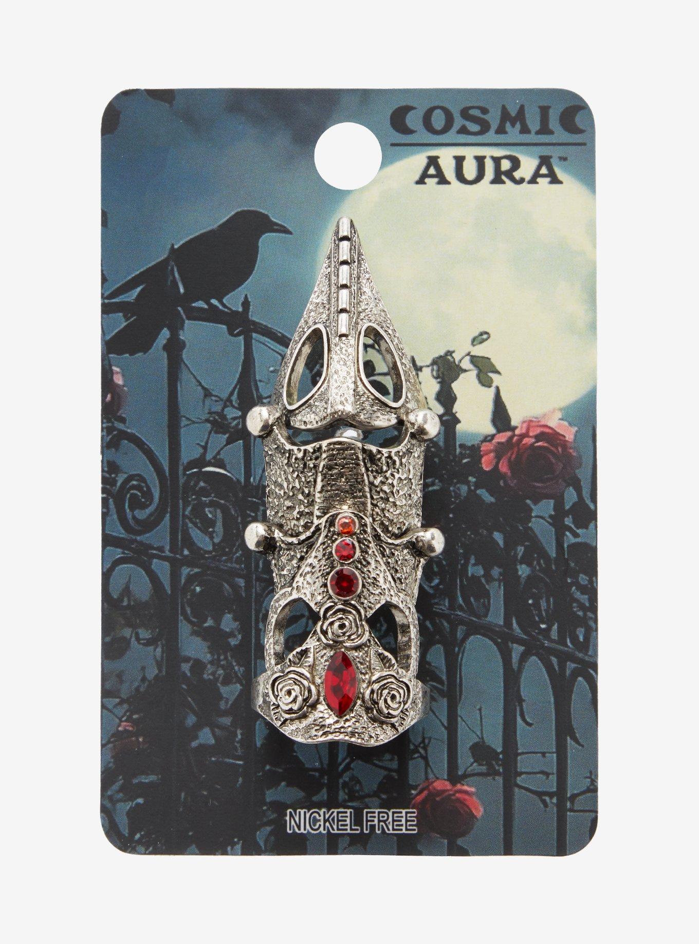 Cosmic Aura Raven Skull Armor Ring, , hi-res