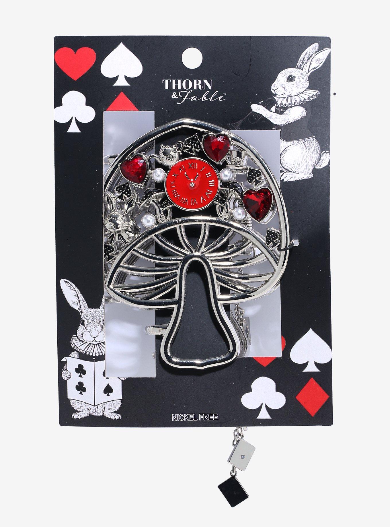 Thorn & Fable Card Suit Mushroom Claw Hair Clip, , hi-res