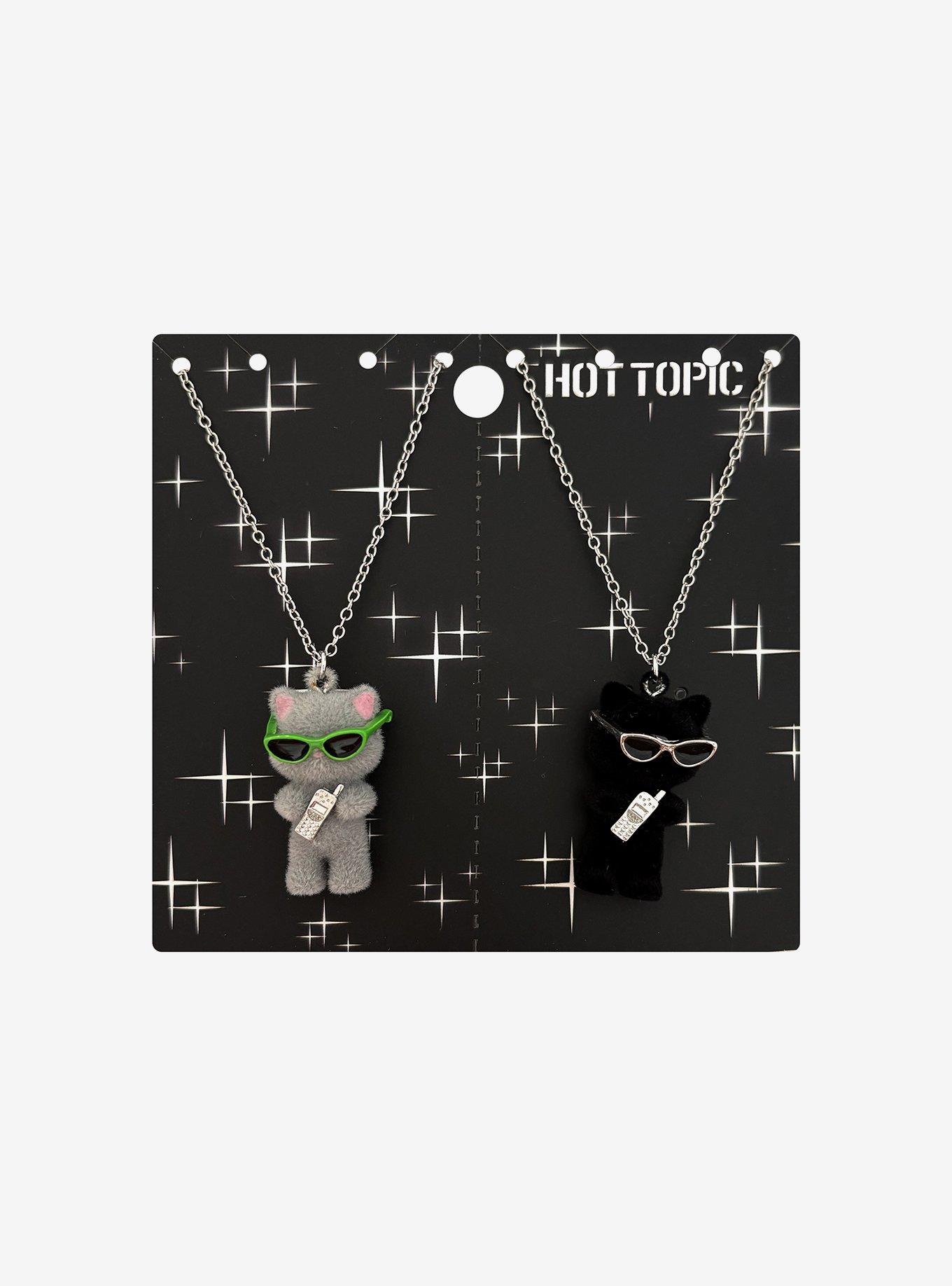 Y2K Kitty Best Friend Necklace Set, , hi-res