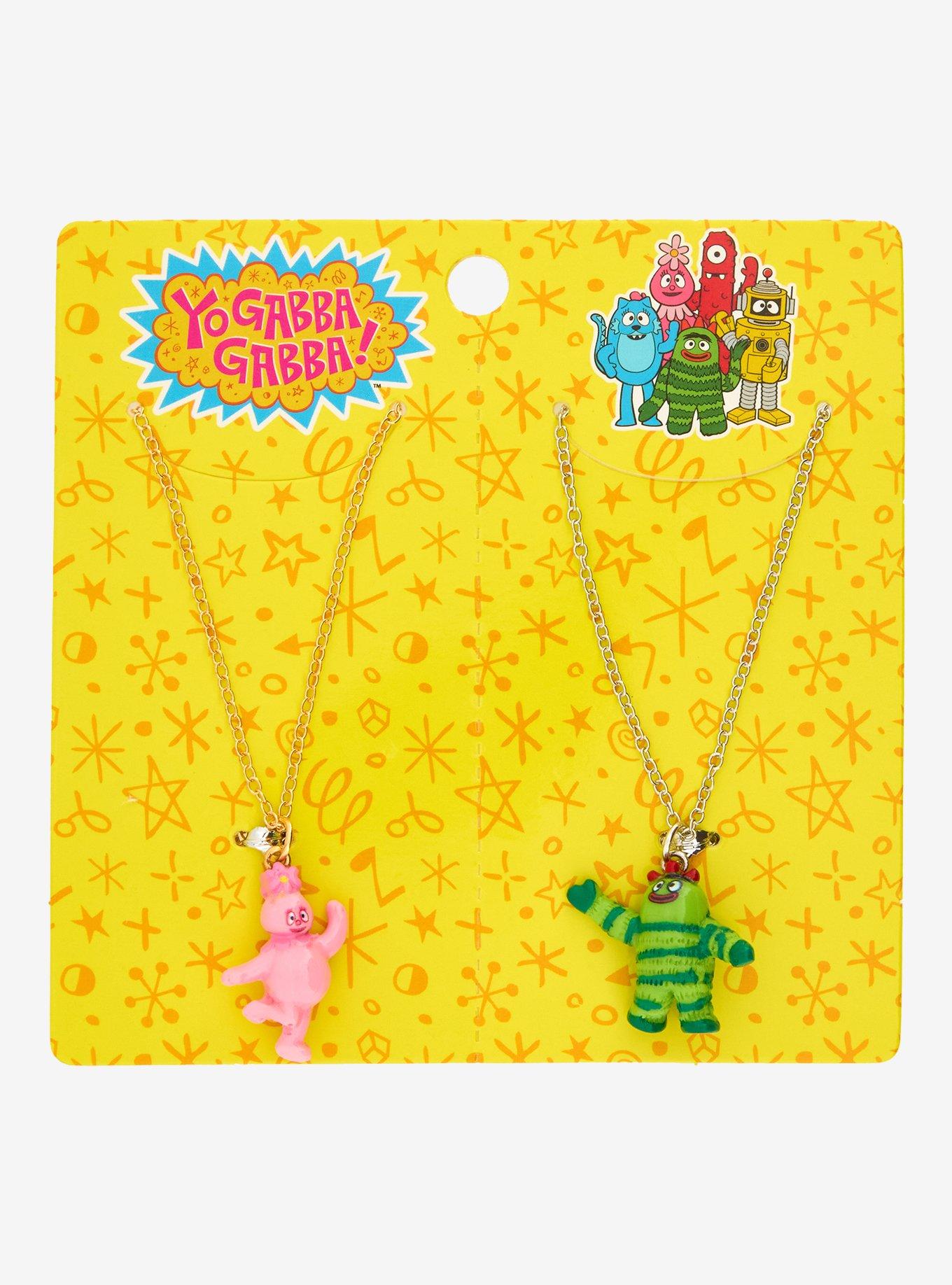 Yo Gabba Gabba! Brobee & Foofa Best Friend Necklace Set, , hi-res