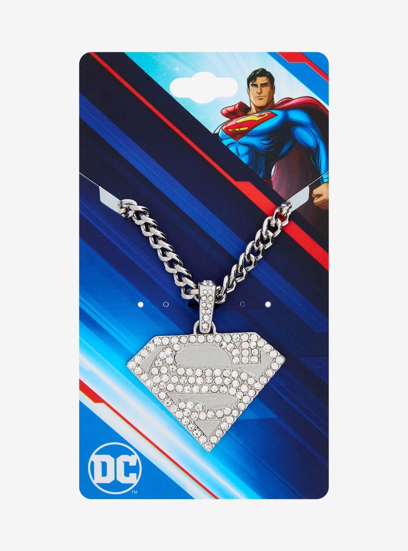 DC Comics Superman Logo Bling Necklace, , hi-res
