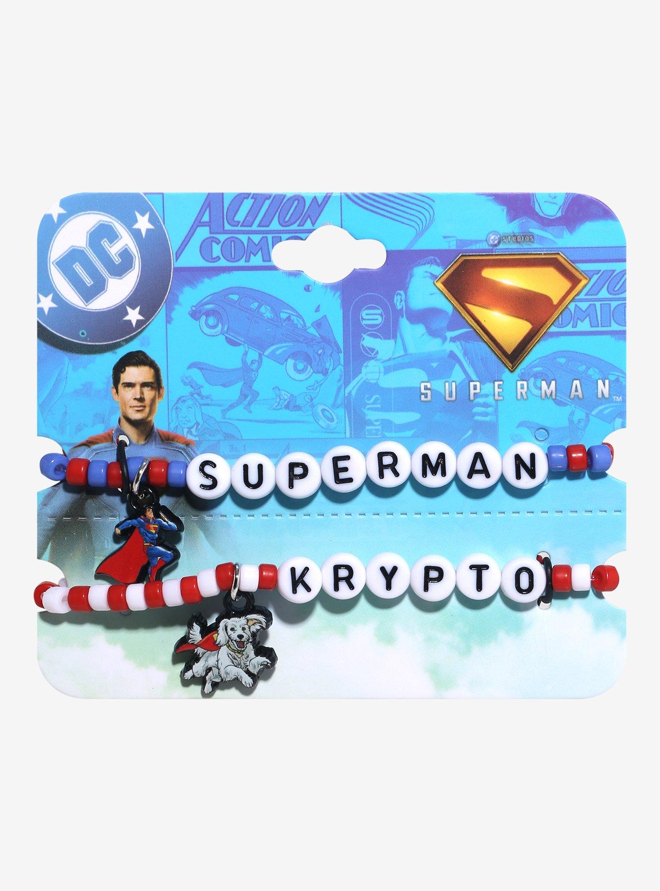 DC Comics Superman Krypto & Superman Best Friend Bead Bracelet Set, , hi-res