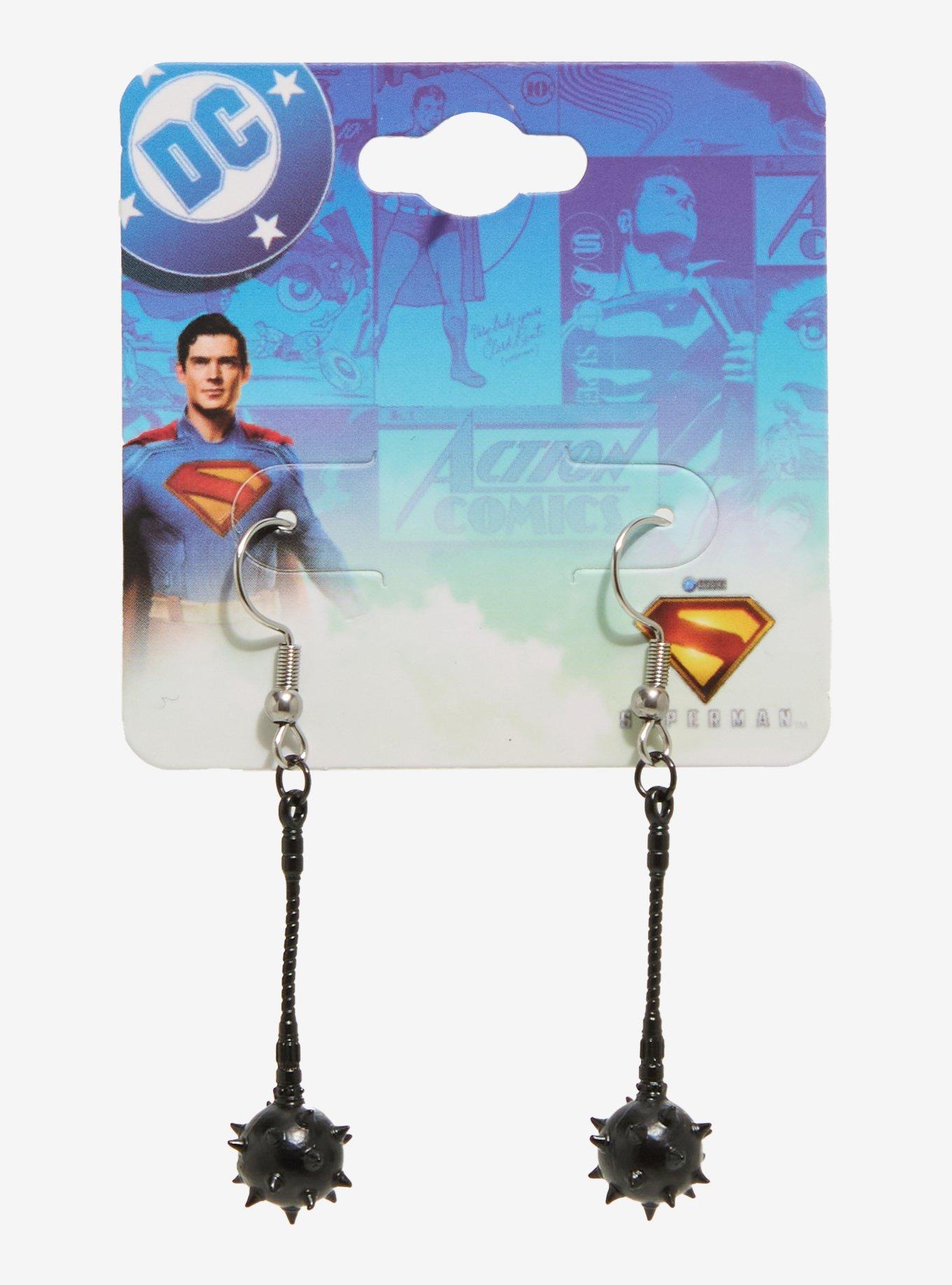 DC Comics Superman Hawkgirl Mace Drop Earrings, , hi-res