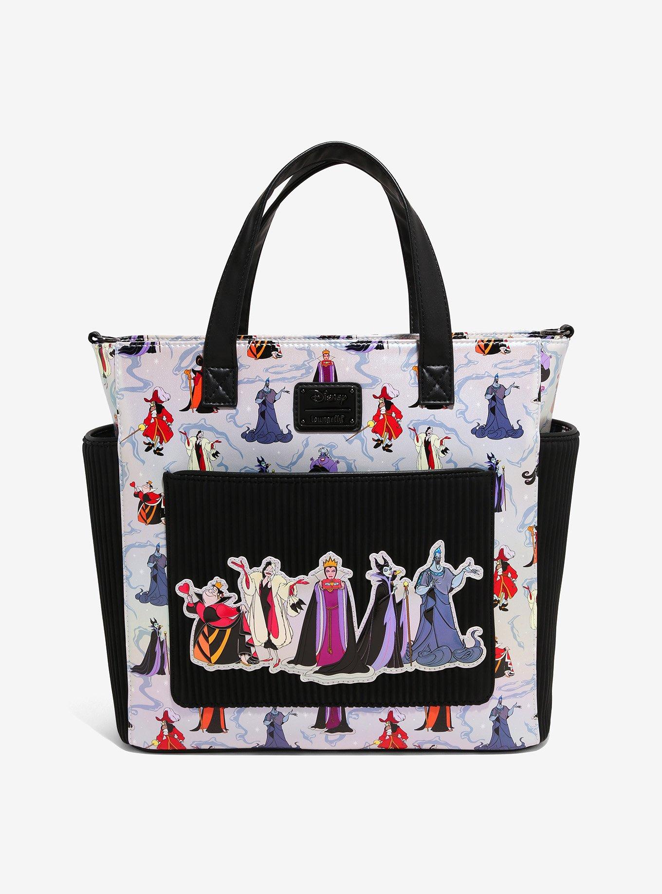 Loungefly Disney Villains Iridescent Convertible Tote Bag, , hi-res