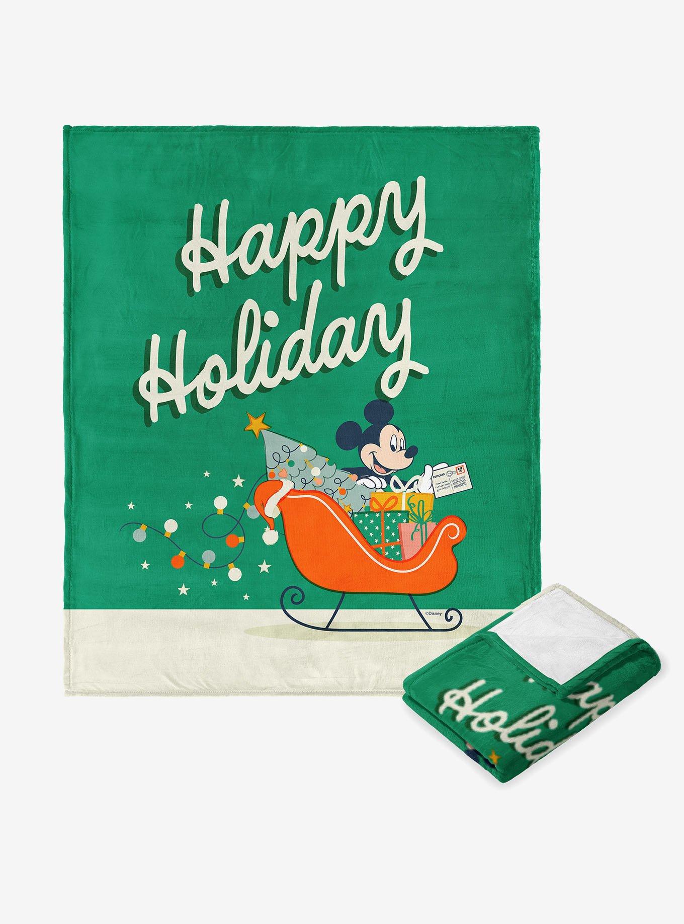 Disney Mickey Mouse Sleigh Mickey 40" Silk Touch Throw Blanket, , hi-res