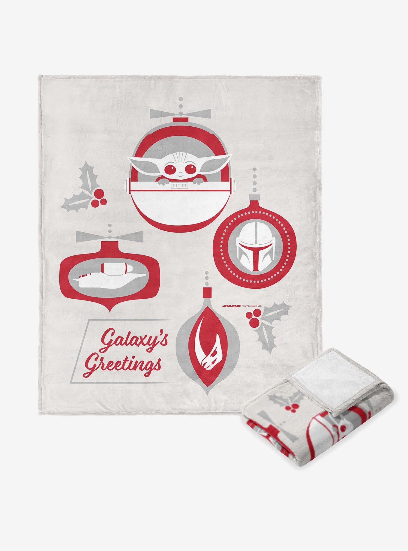 Star Wars The Mandalorian Grogu Greetings 50" Silk Touch Throw Blanket, , hi-res