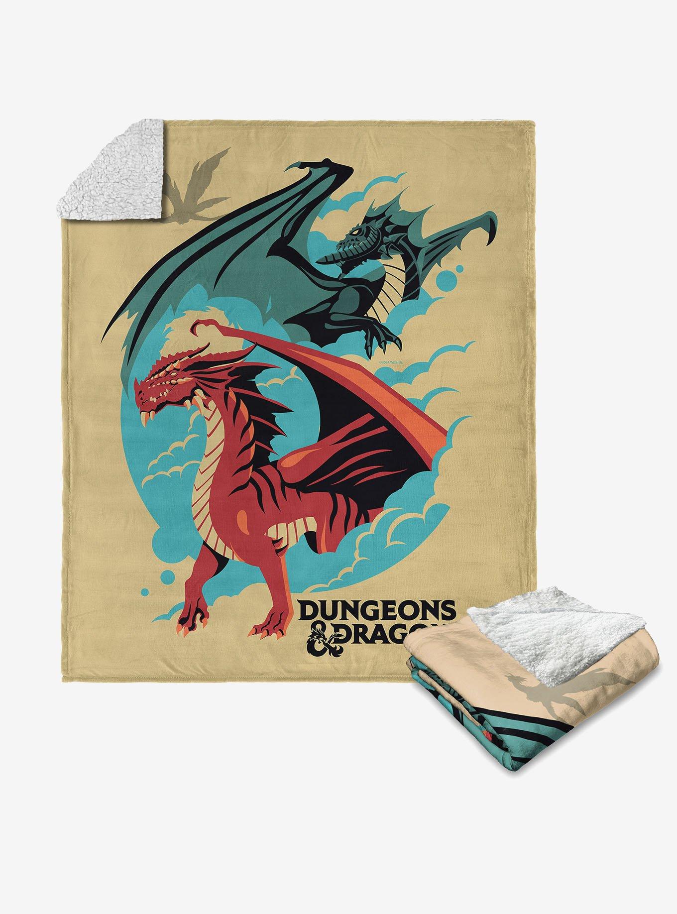 Dungeons & Dragons Red Dragon Silk Touch Sherpa Throw Blanket, , hi-res