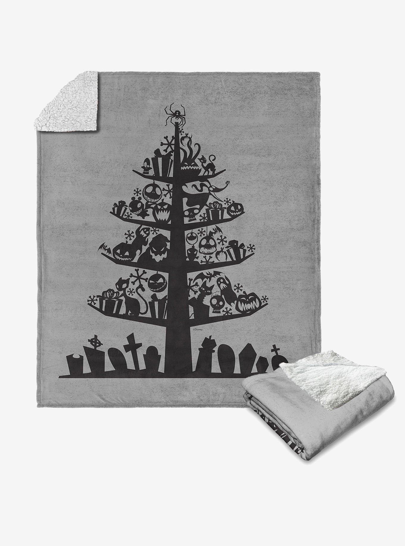 Disney Nightmare Before Christmas Nightmare Tree Silk Touch Sherpa Throw Blanket, , hi-res
