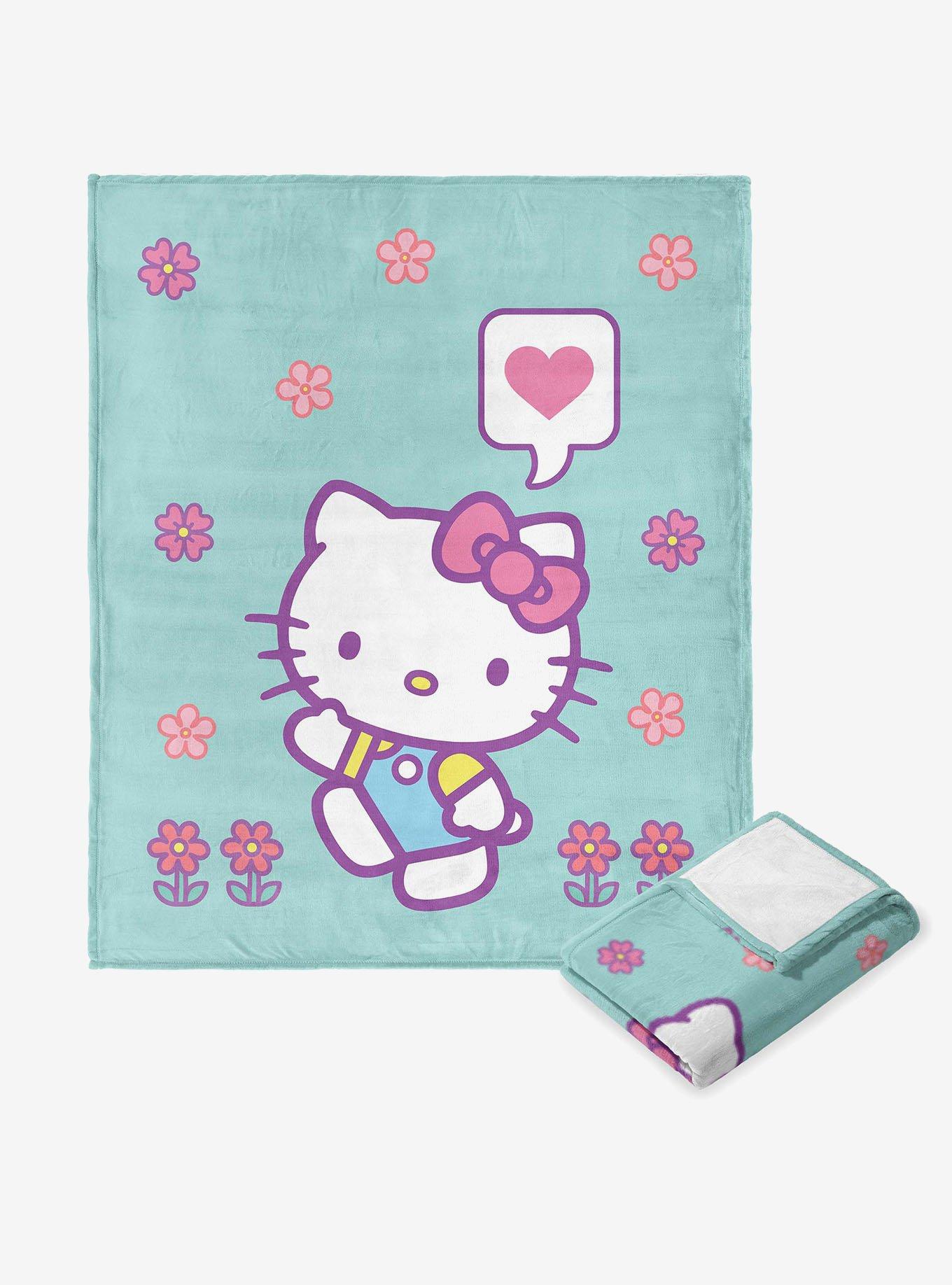 Sanrio Hello?Kitty?Falling Flowers Silk Touch Throw Blanket, , hi-res