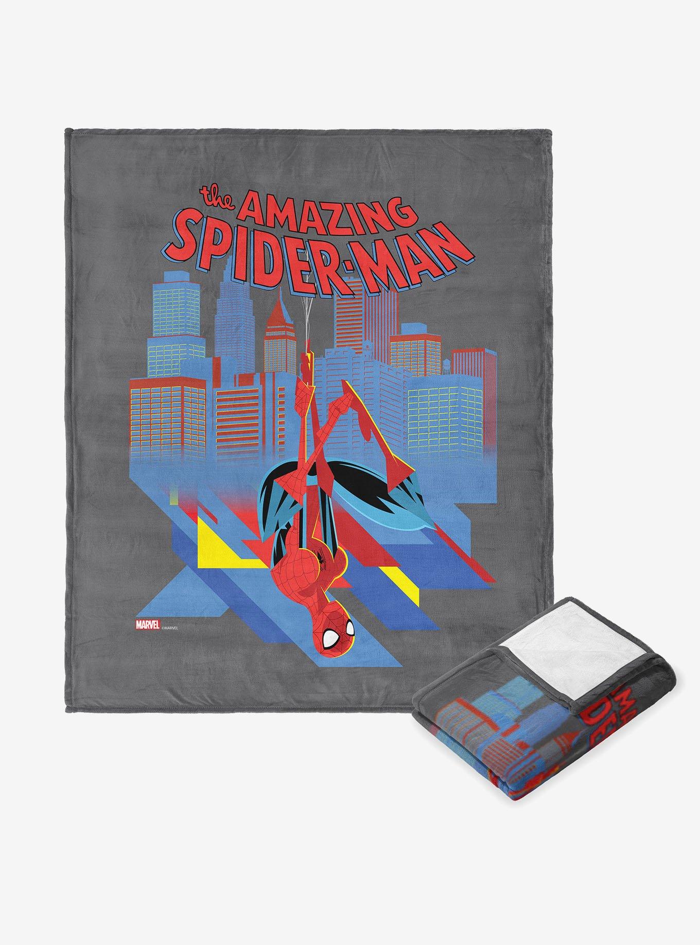 Marvel Spider-Man Amazing Cityscape 40" Silk Touch Throw Blanket, , hi-res