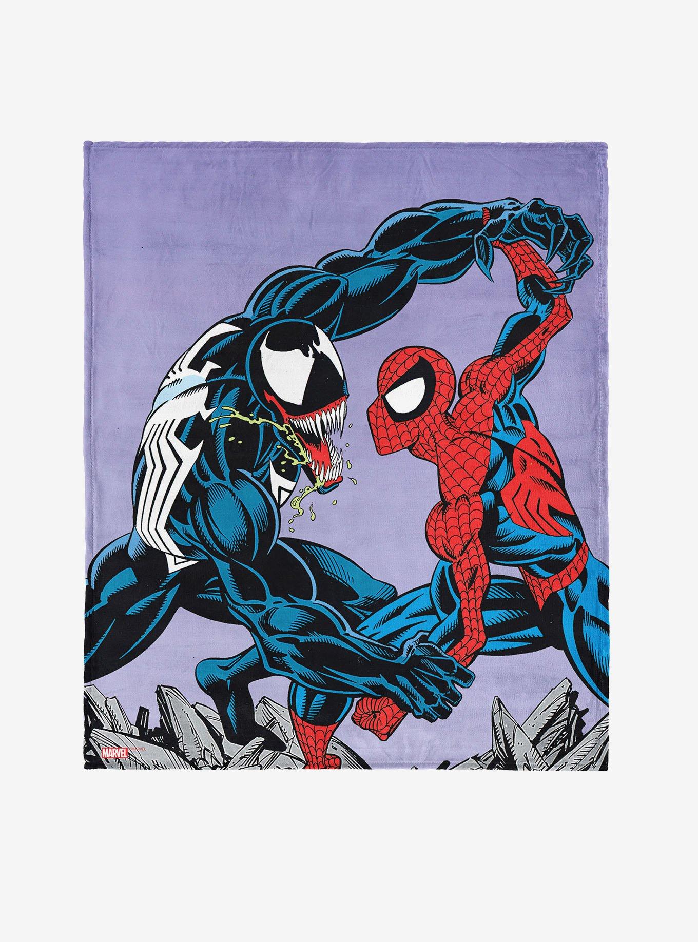 Marvel Spider-Man Peter Venom Spidey Fight Silk Touch Throw Blanket, , hi-res