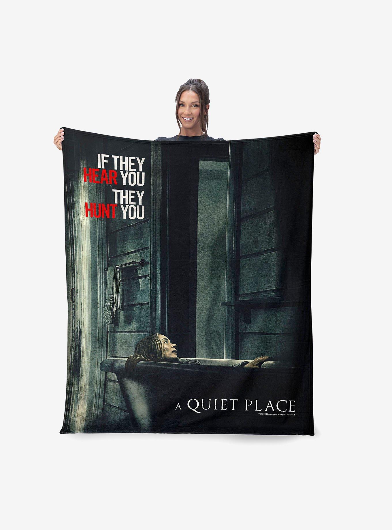 A Quiet Place Hiding Silk Touch Sherpa Throw Blanket, , hi-res