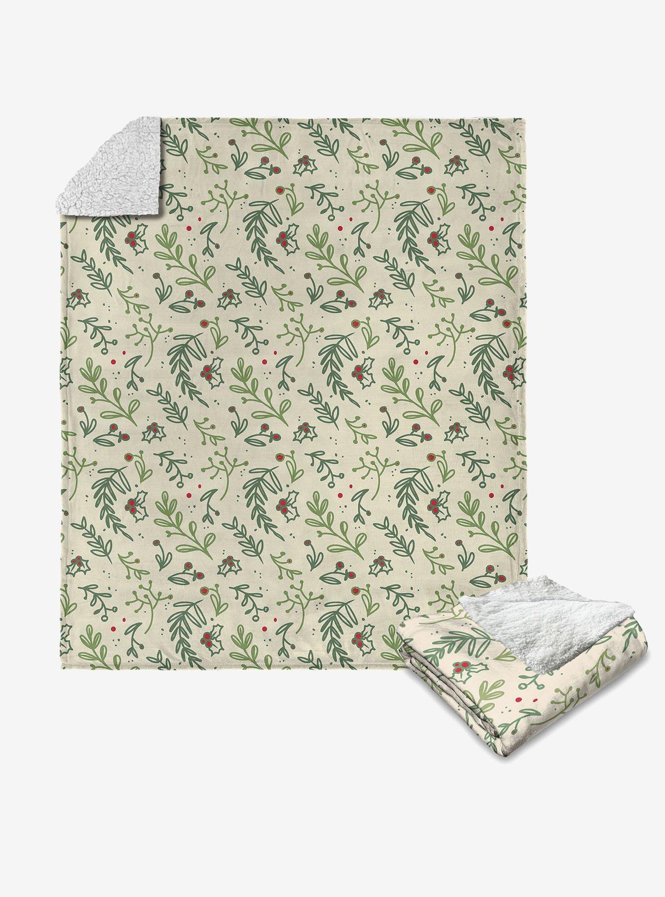 Mistletoe Silk Touch Sherpa Throw Blanket, , hi-res
