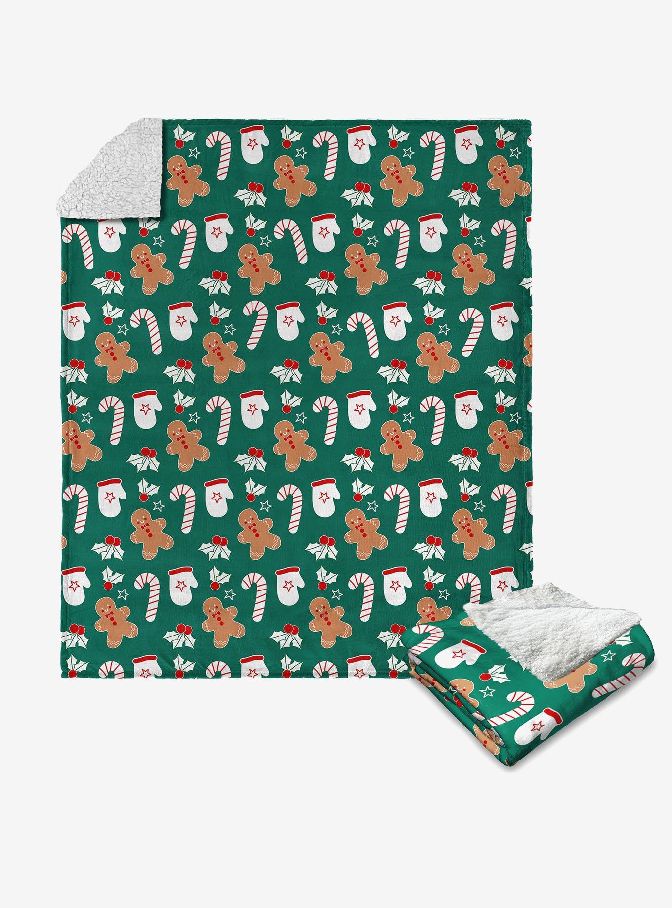 Christmas Pattern Silk Touch Sherpa Throw Blanket, , hi-res