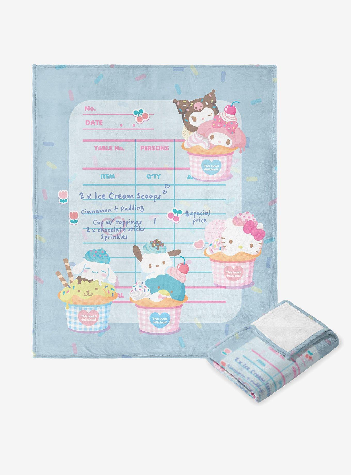 Sanrio Hello Kitty & Friends Ice Cream Menu Silk Touch Throw Blanket, , hi-res