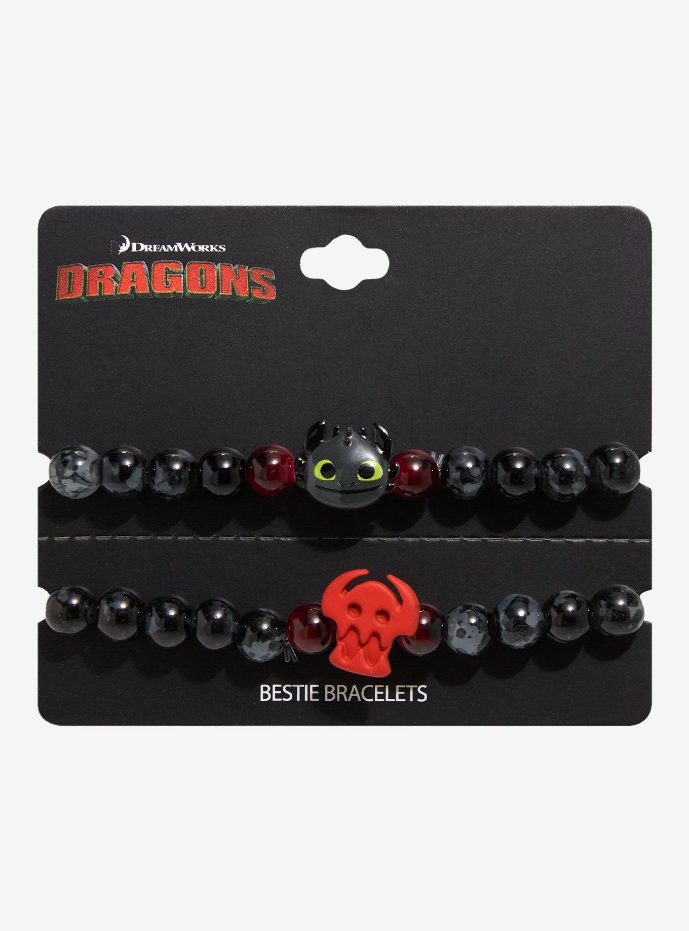 How To Train Your Dragon Symbols Best Friend Bead Bracelet Set, , hi-res