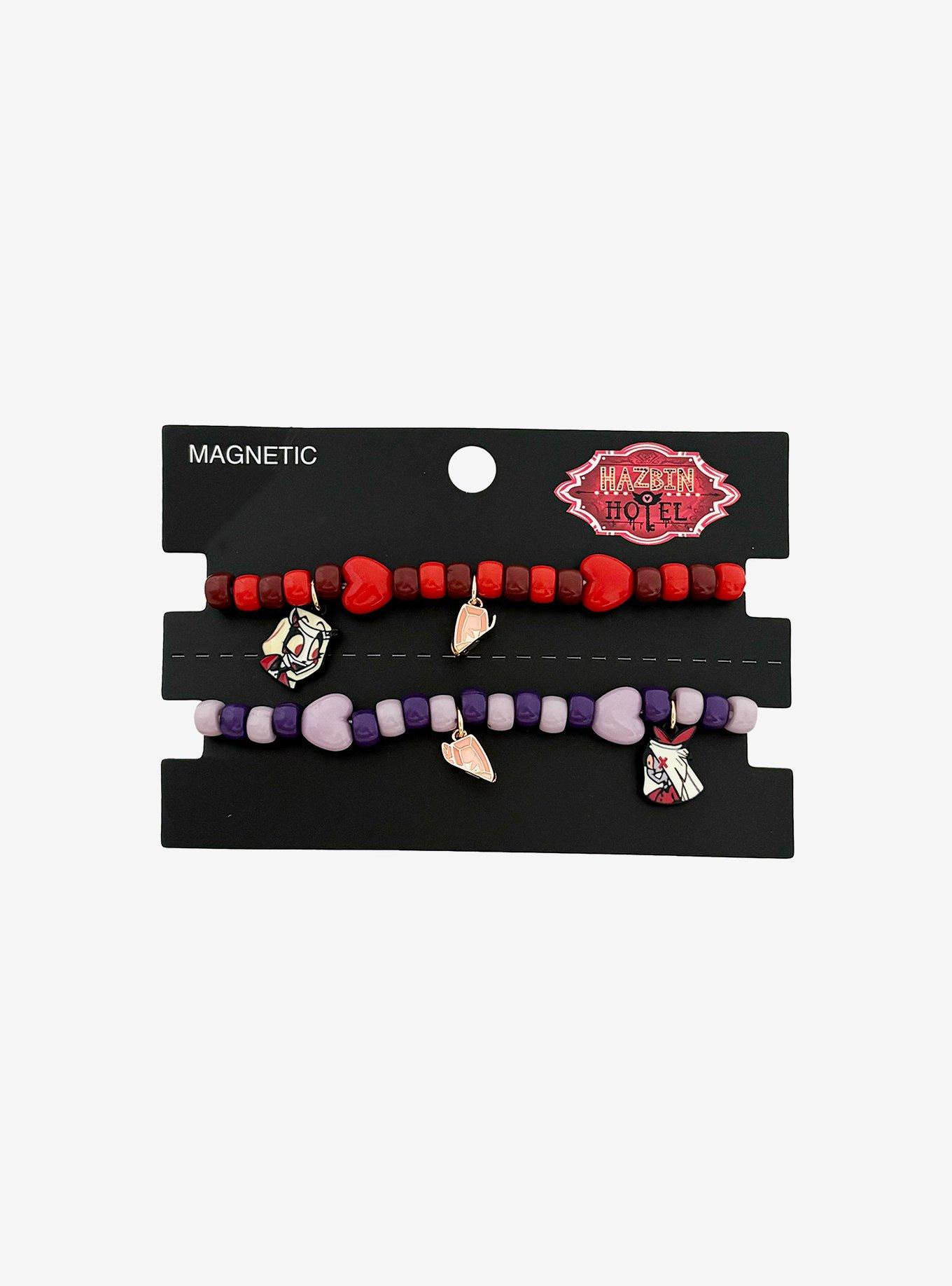 Hazbin Hotel Charlie & Vaggie Bead Bracelet Set, , hi-res
