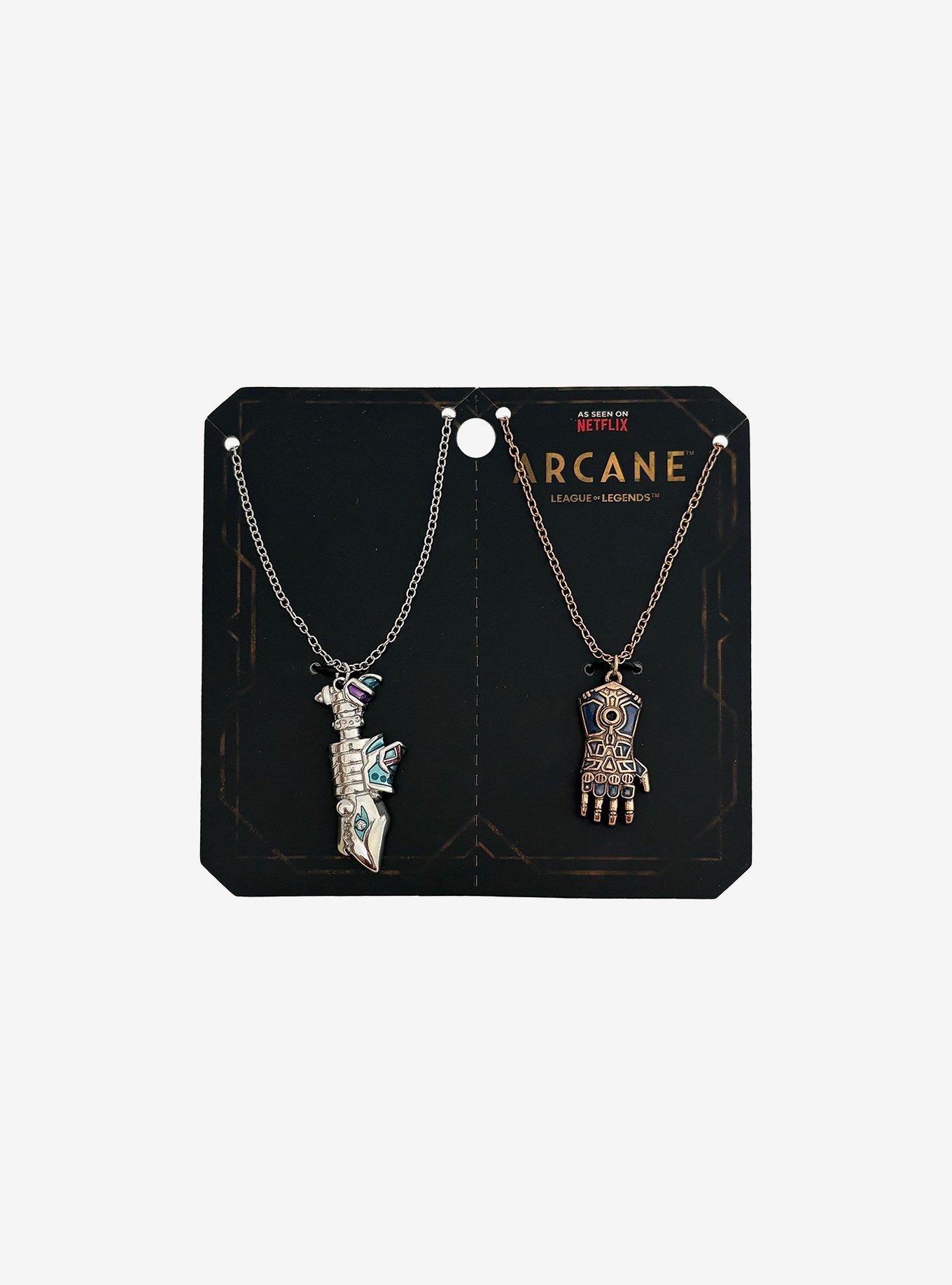 Arcane Vi & Jinx Fishbones Gauntlet Best Friend Necklace Set, , hi-res