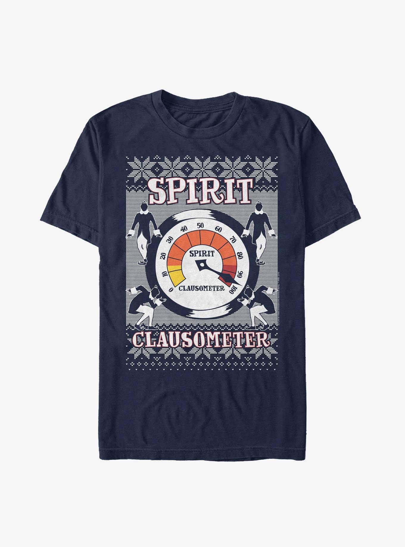 Elf Spirit Clausometer T-Shirt, NAVY, hi-res
