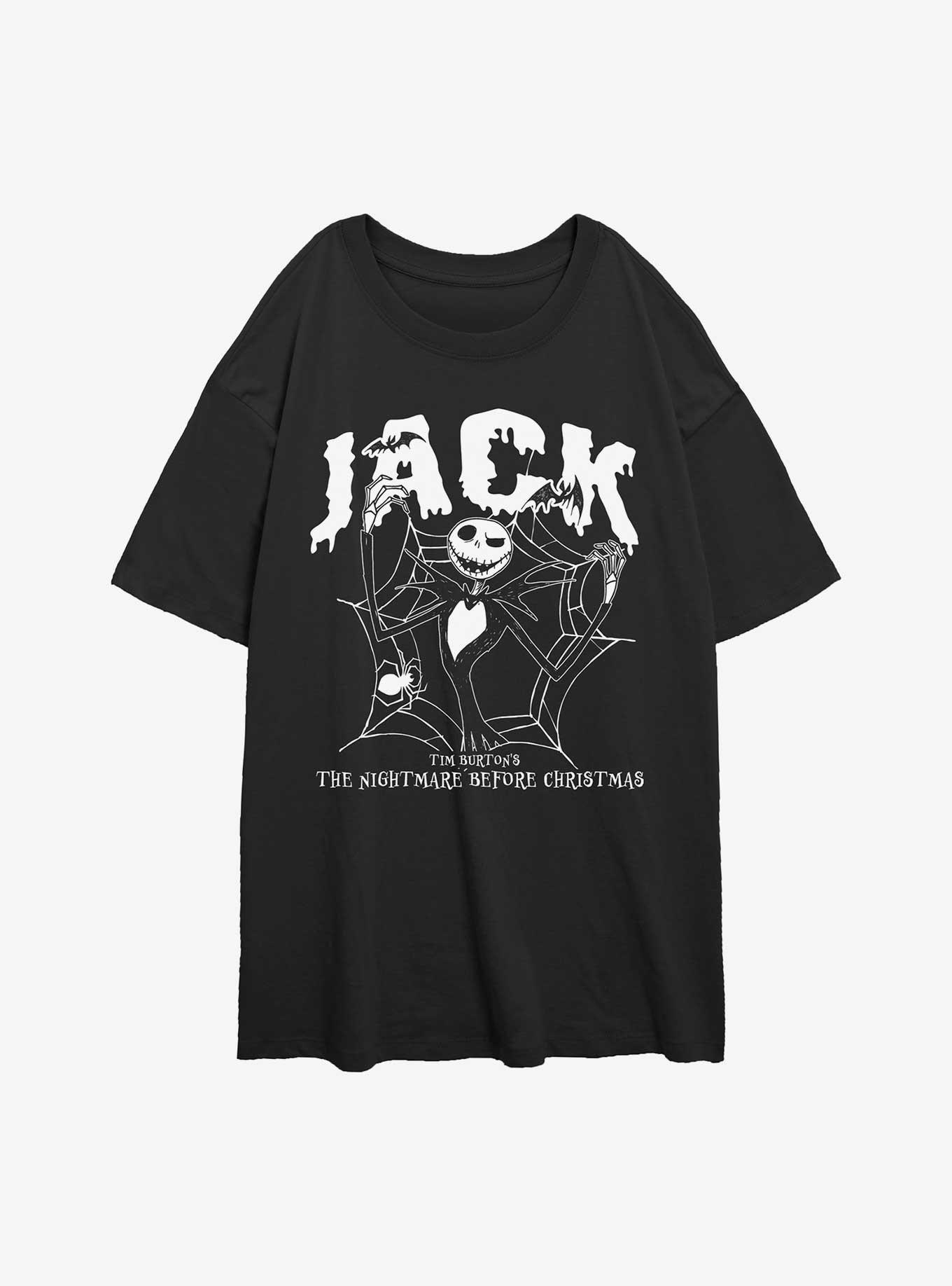 The Nightmare Before Christmas Collegiate Jack Girls Oversized T-Shirt, , hi-res