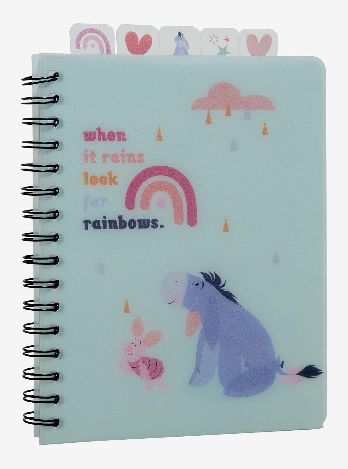 Disney Winnie the Pooh Eeyore & Piglet Rainbows Tab Journal — BoxLunch Exclusive, , hi-res
