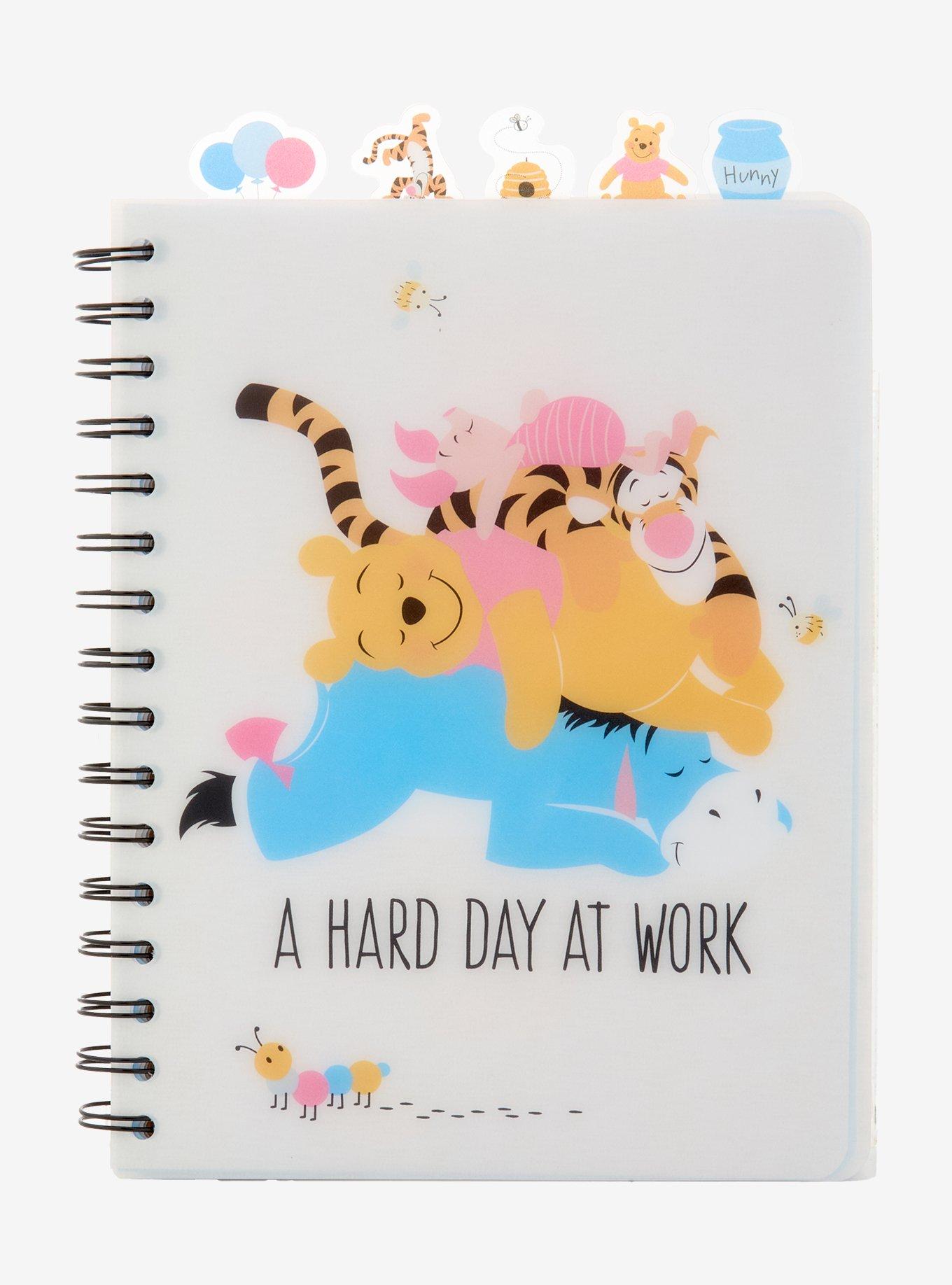Disney Winnie the Pooh Hard Day at Work Tab Journal — BoxLunch Exclusive, , hi-res