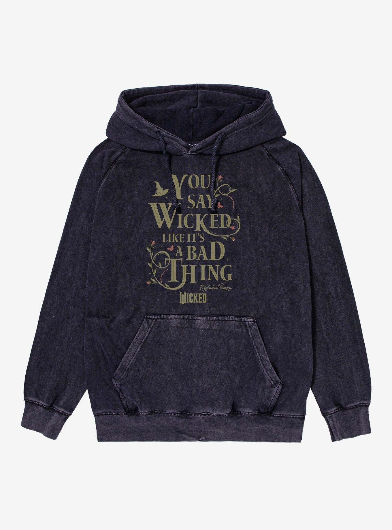 Wicked Elphaba Like It's A Bad Thing Mineral Wash Hoodie, , hi-res