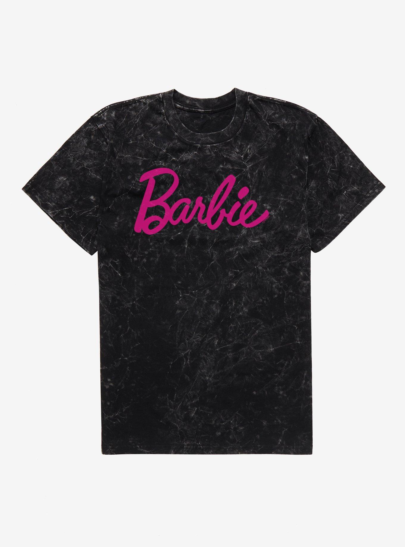 Barbie Classic Logo Mineral Wash T-Shirt,All Products : American Fashion Style Bags On Sale