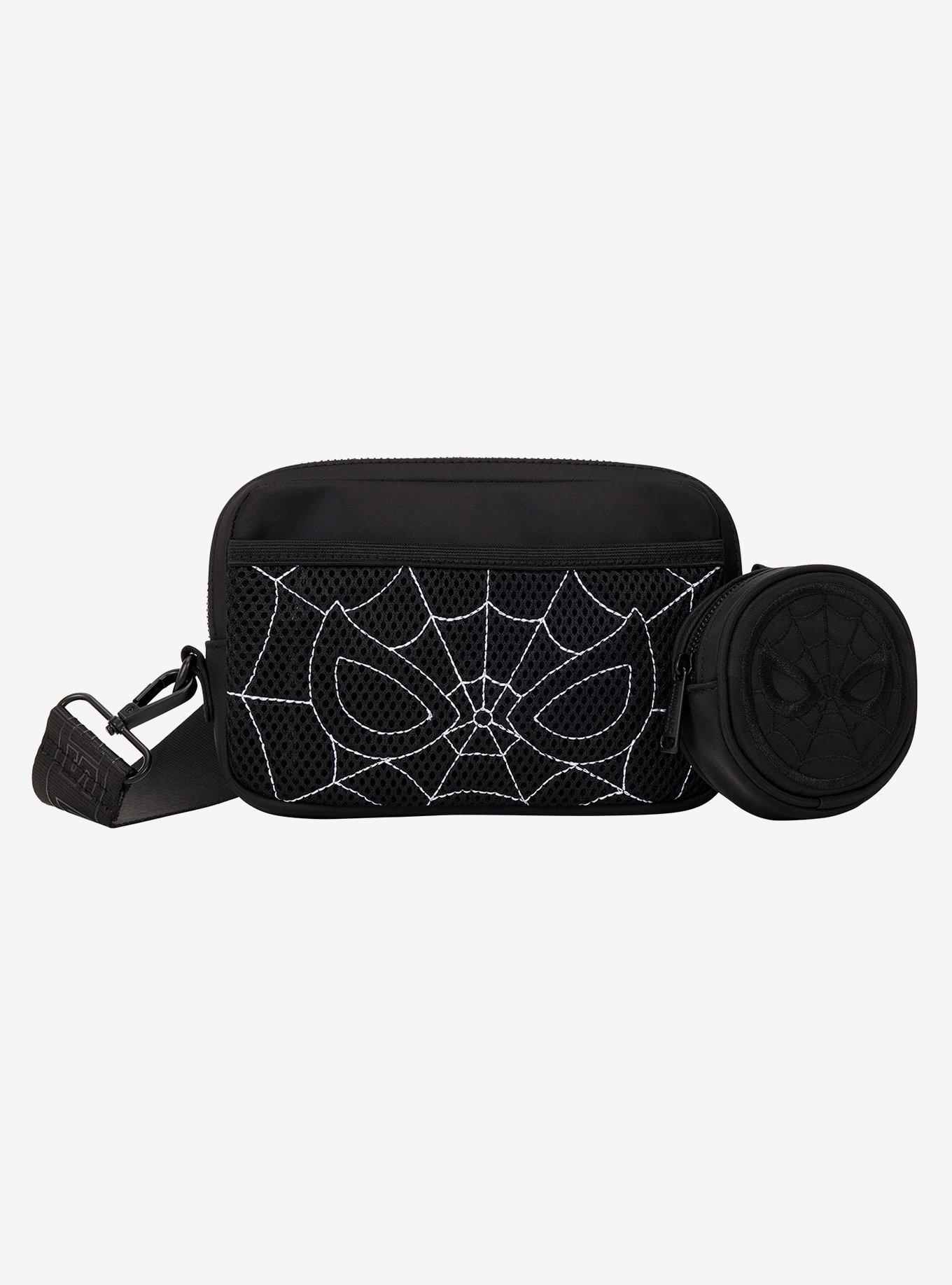 Loungefly Marvel Spider-Man Black & White Suit Sling Bag with Coin Purse, , hi-res