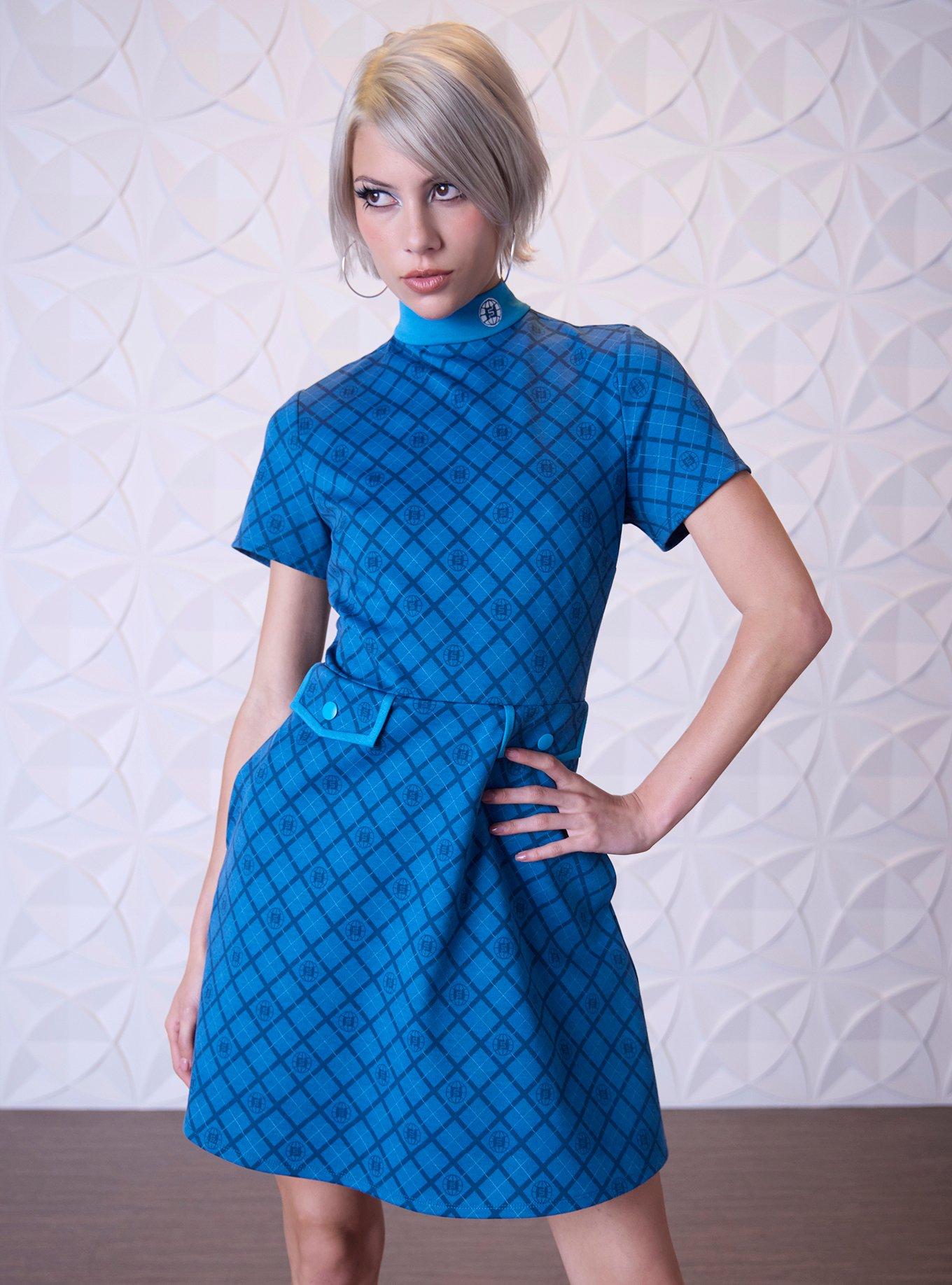 Her Universe Marvel The Fantastic Four: First Steps Logo Retro Mock Neck Dress Her Universe Exclusive, , hi-res