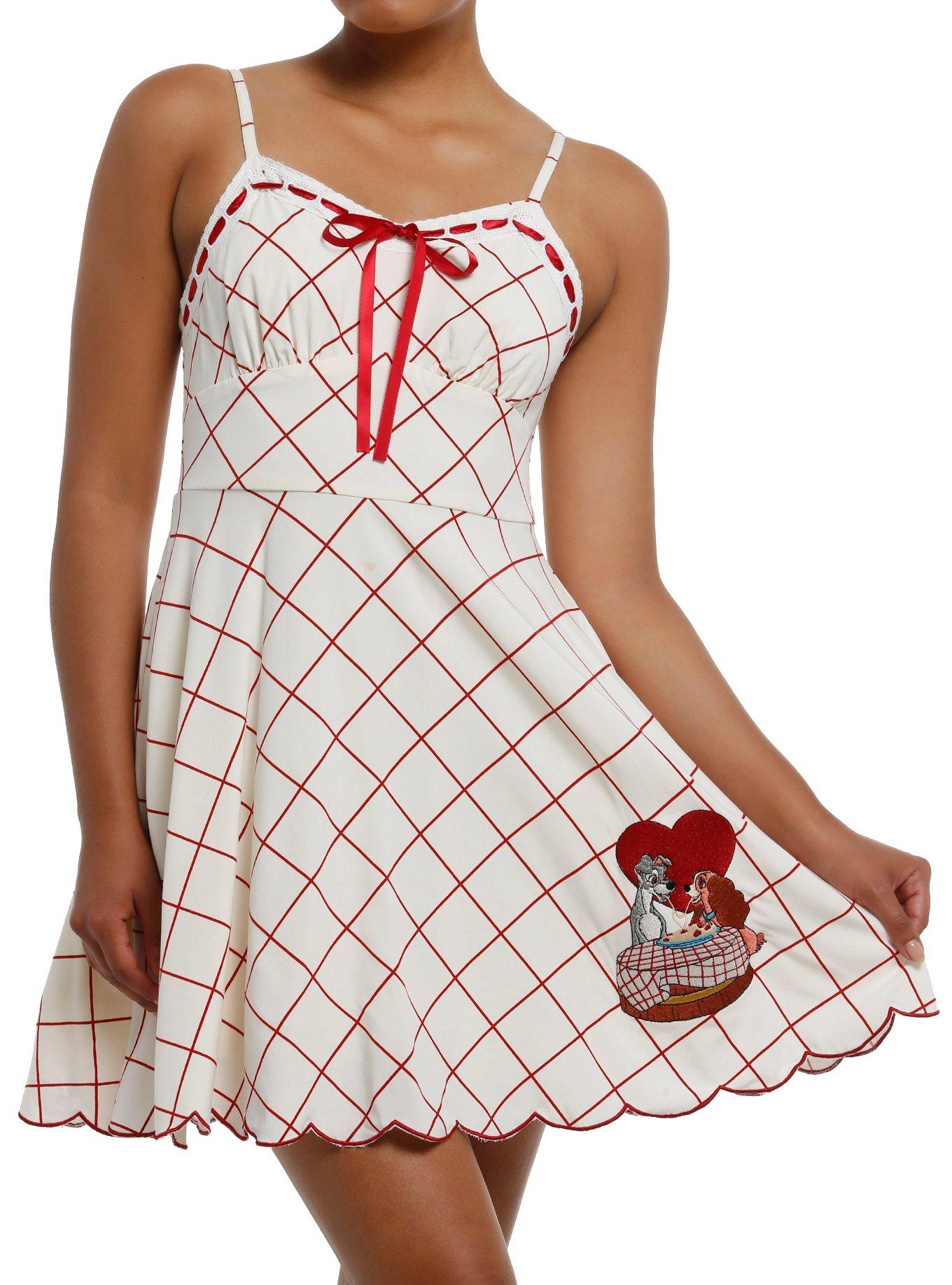 knee length dresses for ladies Aunt Sarah Short Sleeve Dress, Lady and the Tramp Costume –  EasyCosplayCostumes main image 1
