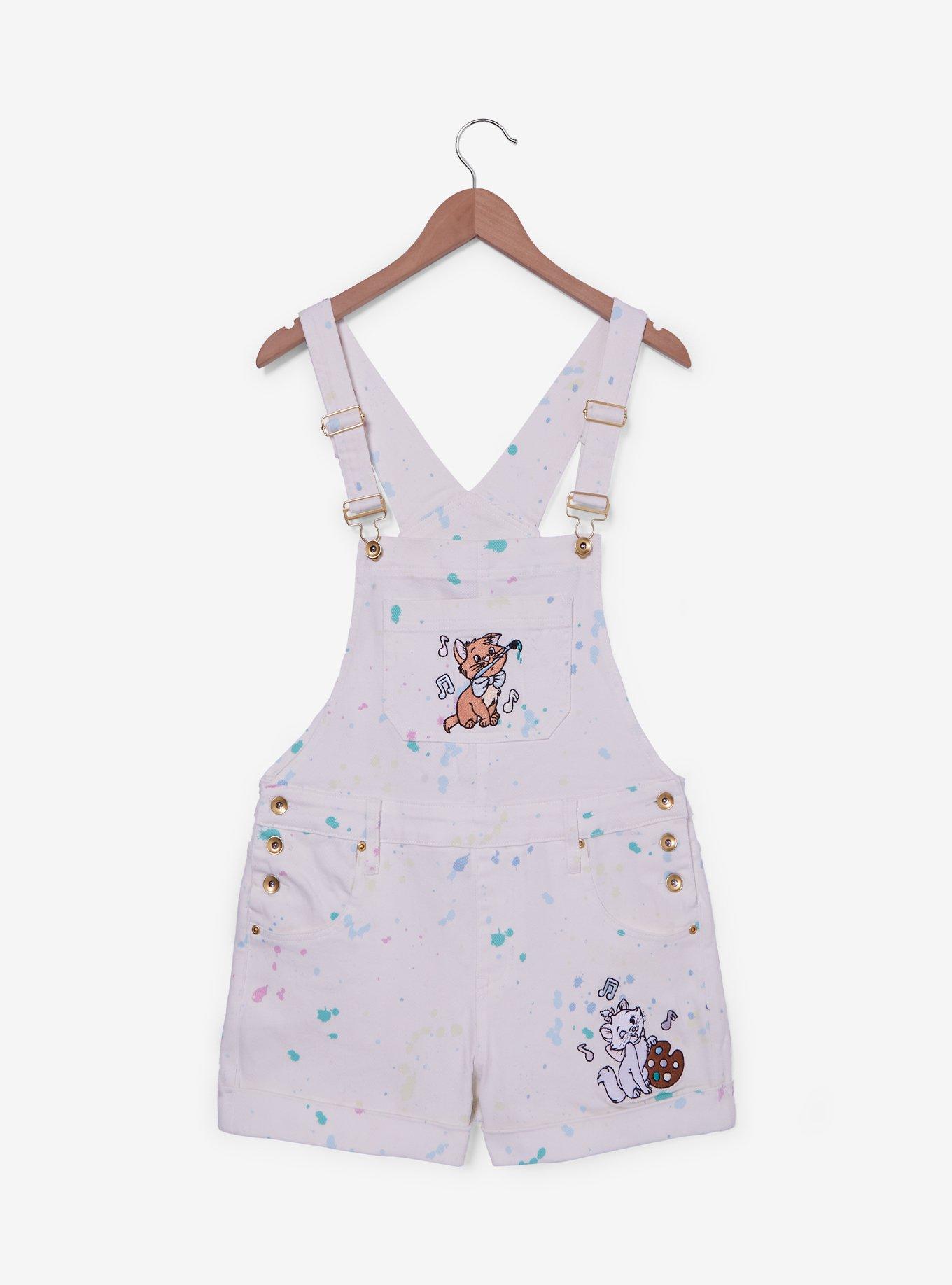 Disney The Aristocats Kittens Paint Splatter Shortalls, , hi-res