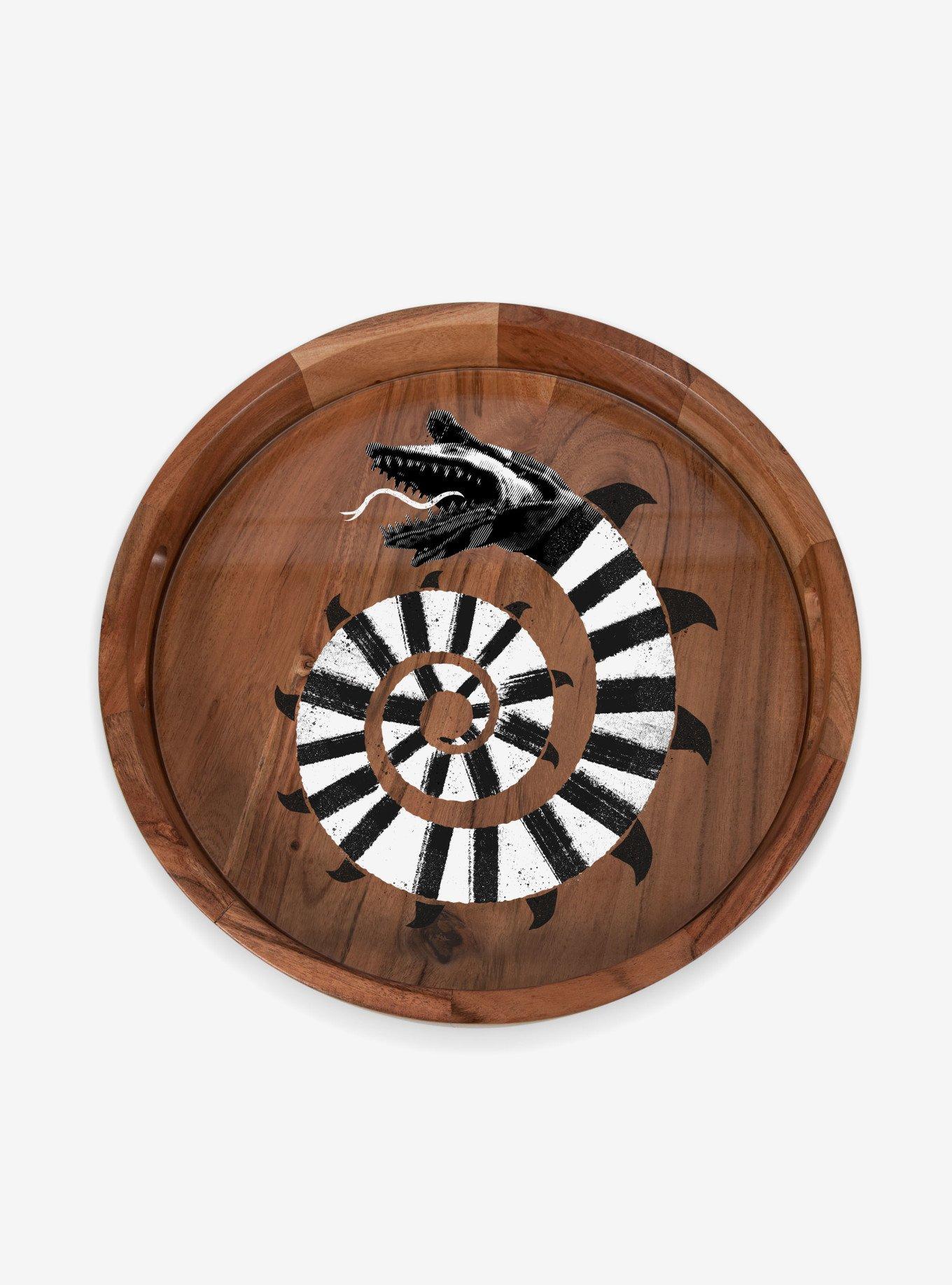 Beetlejuice Sandworm Serving Tray with Glass Insert,All Products : American Fashion Style Bags On Sale