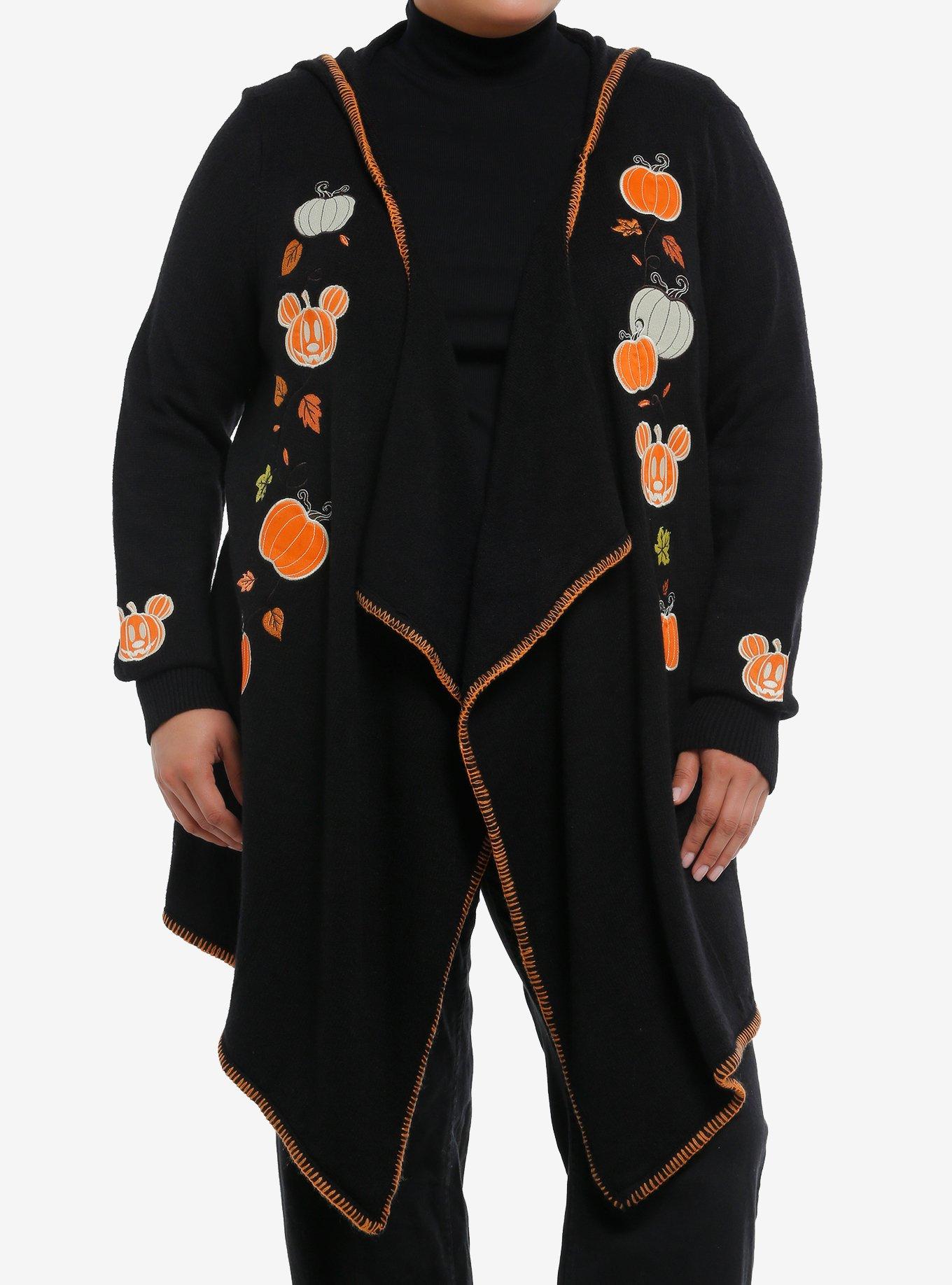 Her Universe Disney Halloween Mickey Mouse Pumpkins Glow-In-The-Dark Cardigan Plus Size Her Universe Exclusive, , hi-res