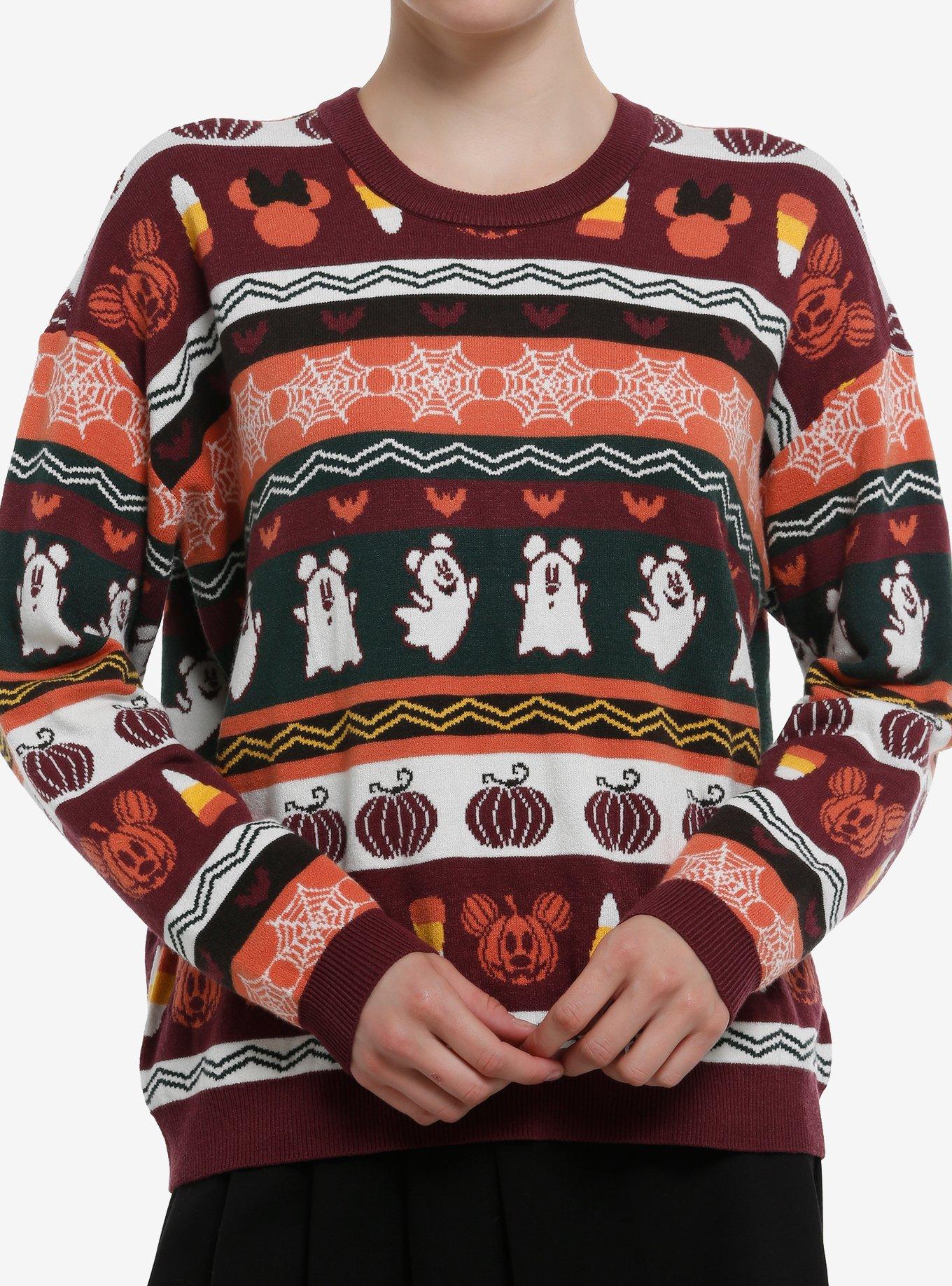 Her Universe Disney Halloween Fair Isle Knit Oversized Sweater, , hi-res