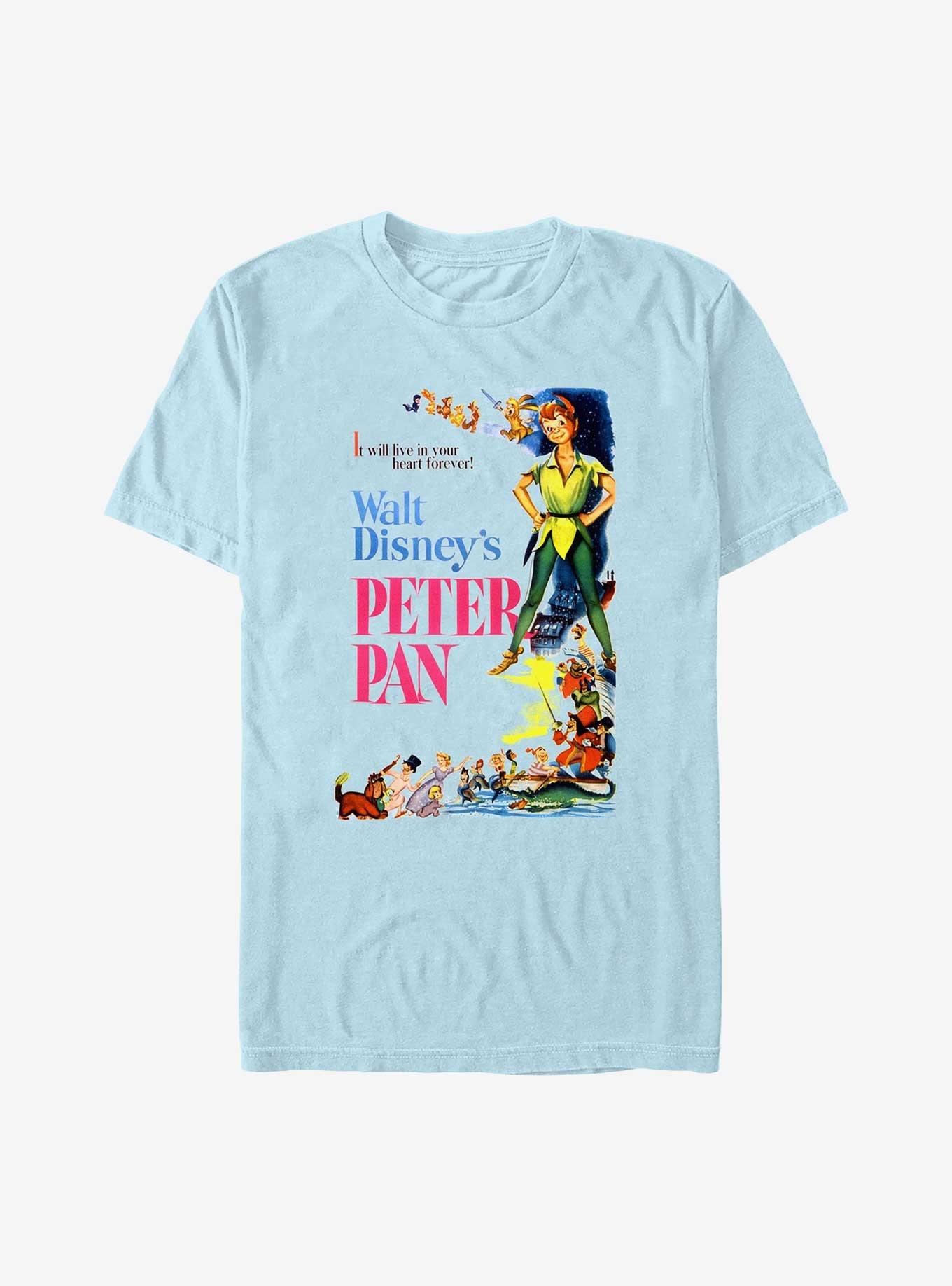 Disney Peter Pan Vintage Poster Garment Dye T-Shirt, CHAMBRAY, hi-res