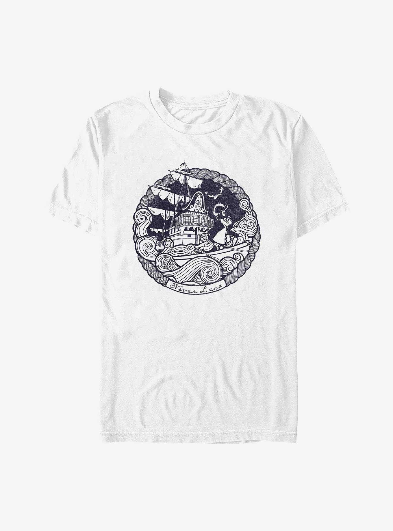 COMFORTCOLORS Disney Peter Pan Never Land Seas Garment Dye T-Shirt