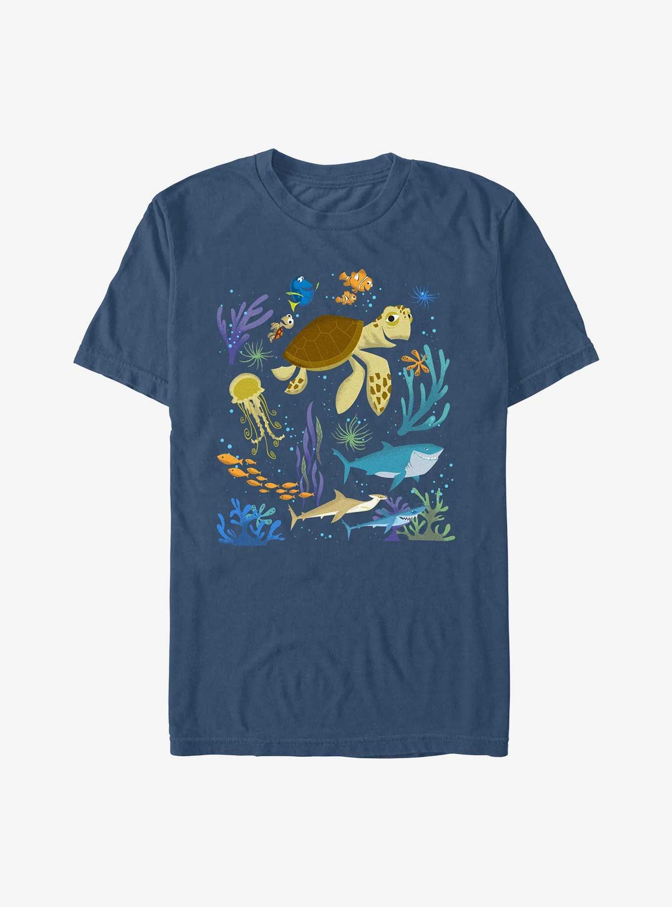 COMFORTCOLORS Disney Pixar Finding Nemo Sea Garment Dye T-Shirt