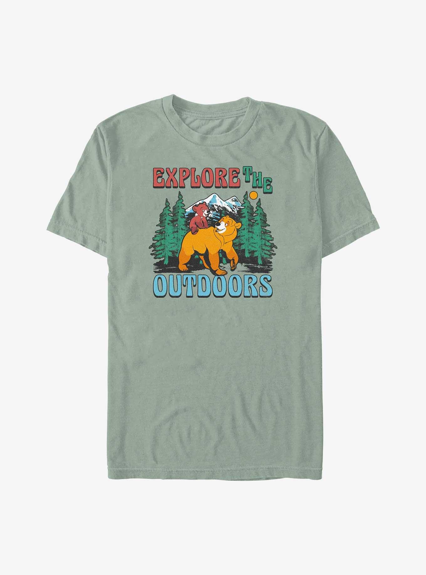 COMFORTCOLORS Disney Brother Bear Explore The Outdoors Garment Dye T-Shirt