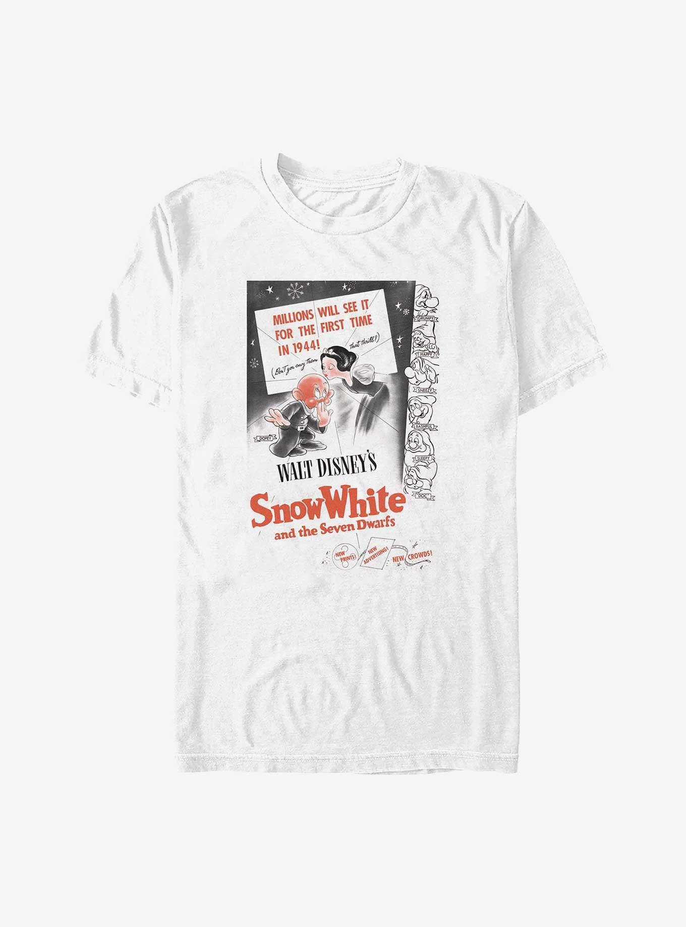 COMFORTCOLORS Disney Snow White & The Seven Dwarfs Vintage 1944 Poster Garment Dye T-Shirt