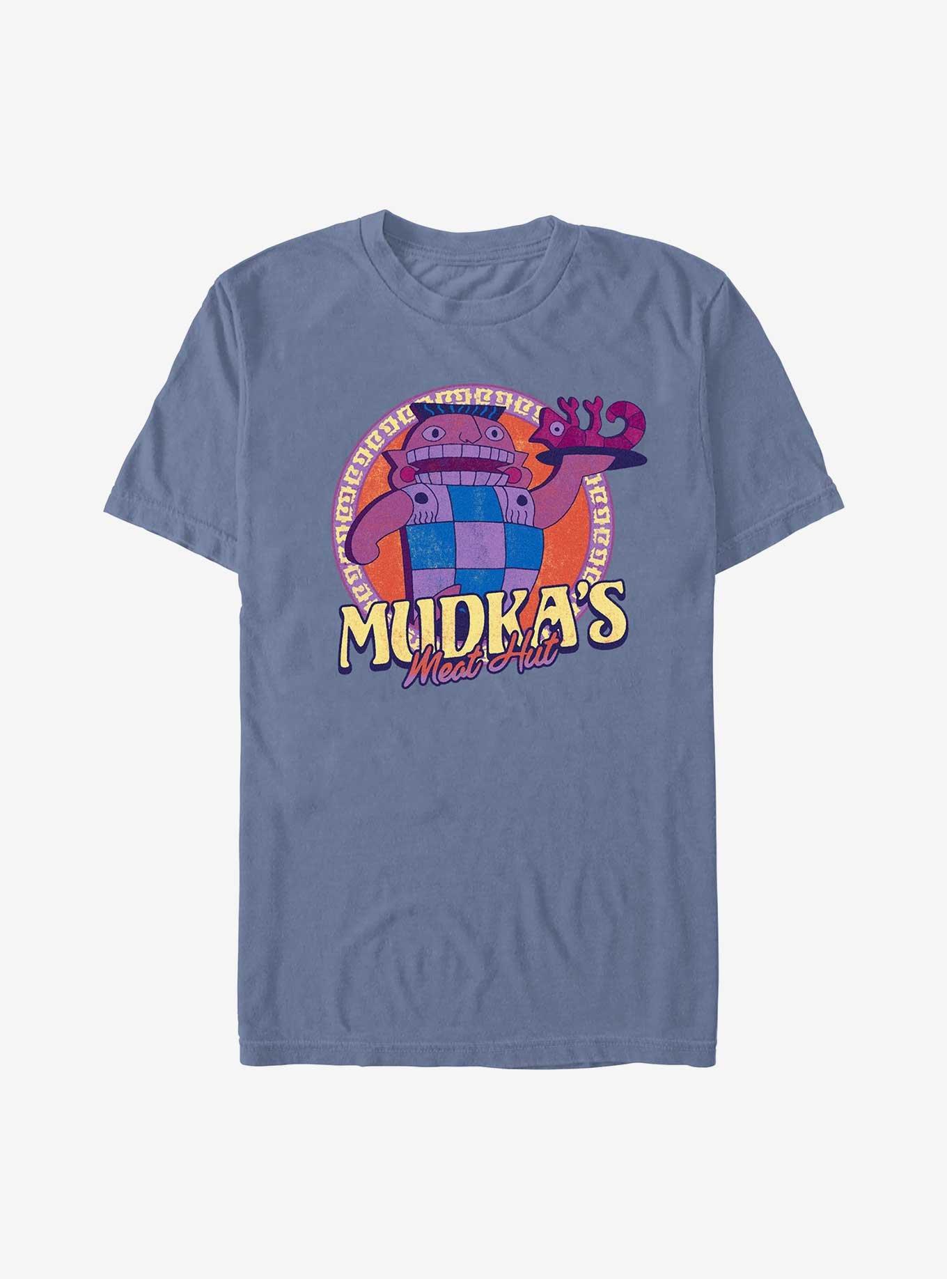 Disney The Emperor's New Groove Mudka's Meat Hut Garment Dye T-Shirt, BLUEJEAN, hi-res