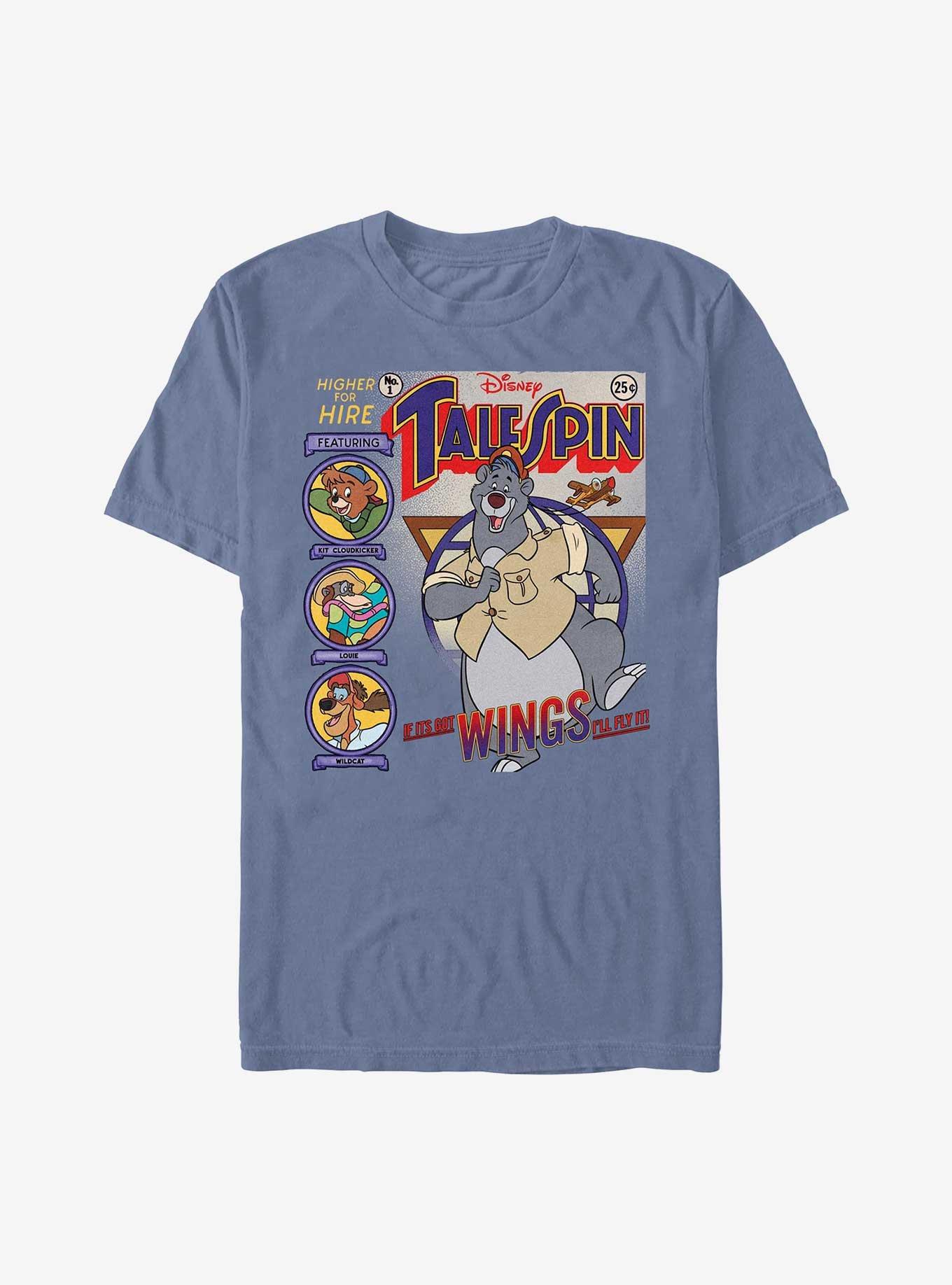 Disney Talespin Cover Garment Dye T-Shirt, BLUEJEAN, hi-res