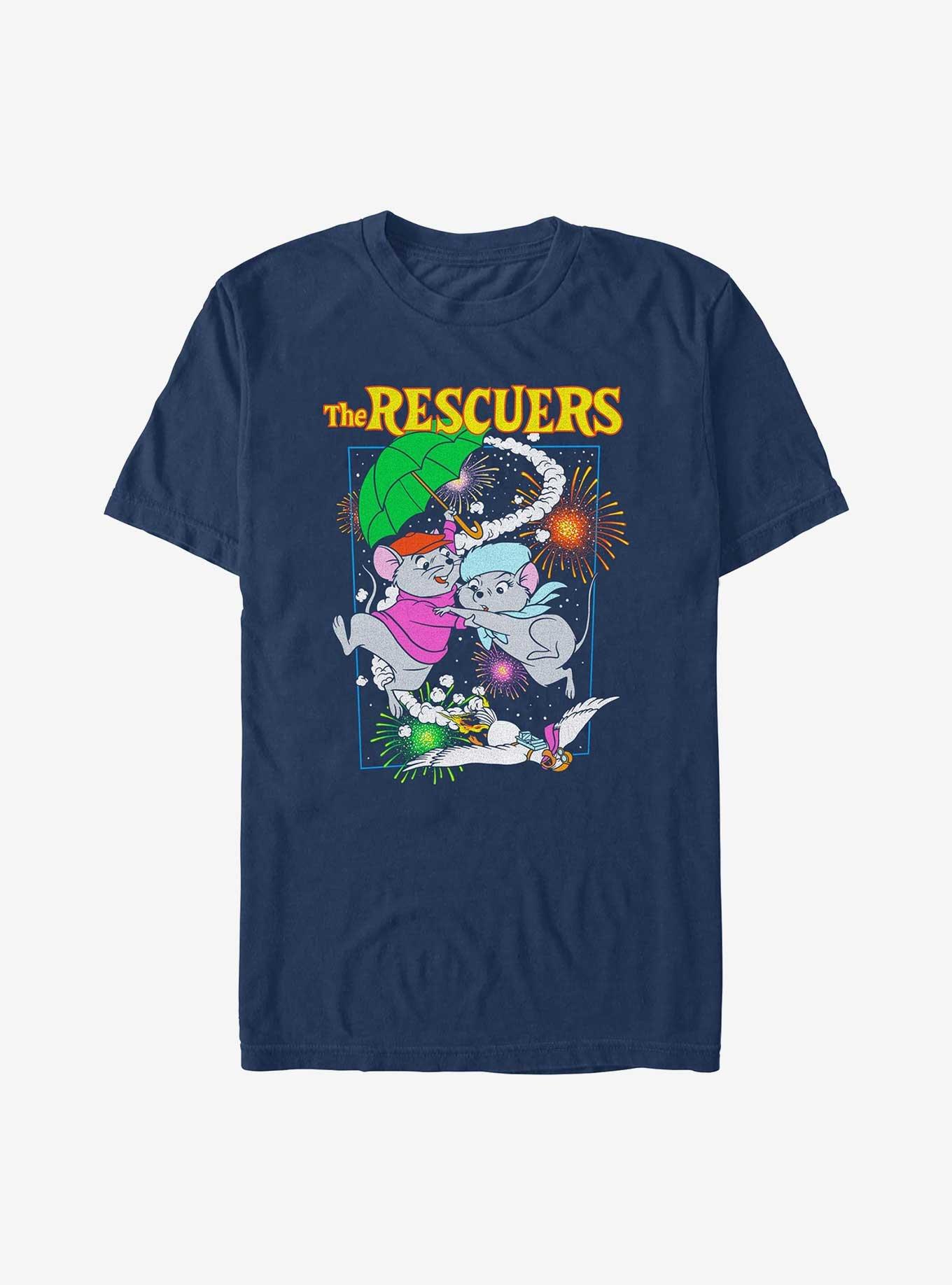 Disney The Rescuers Down Under Fireworks Garment Dye T-Shirt, TRUENAVY, hi-res