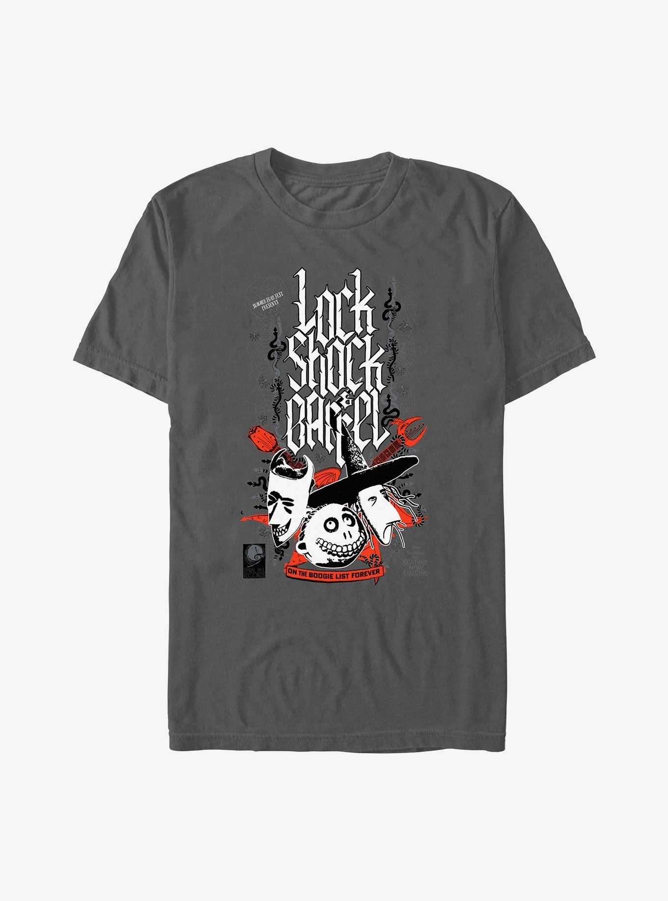 The Nightmare Before Christmas Boogie List Lock, Shock & Barrel Garment Dye T-Shirt, , hi-res