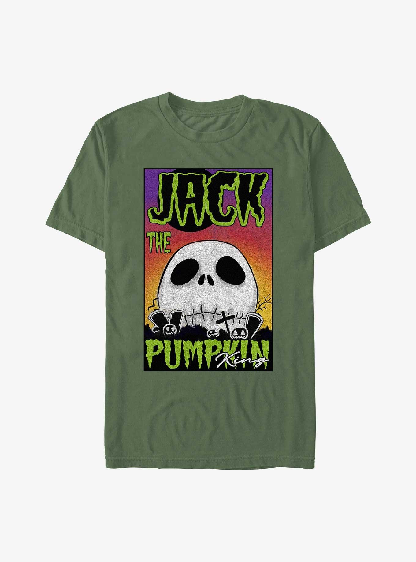 COMFORTCOLORS The Nightmare Before Christmas Jack Big Skull Garment Dye T-Shirt
