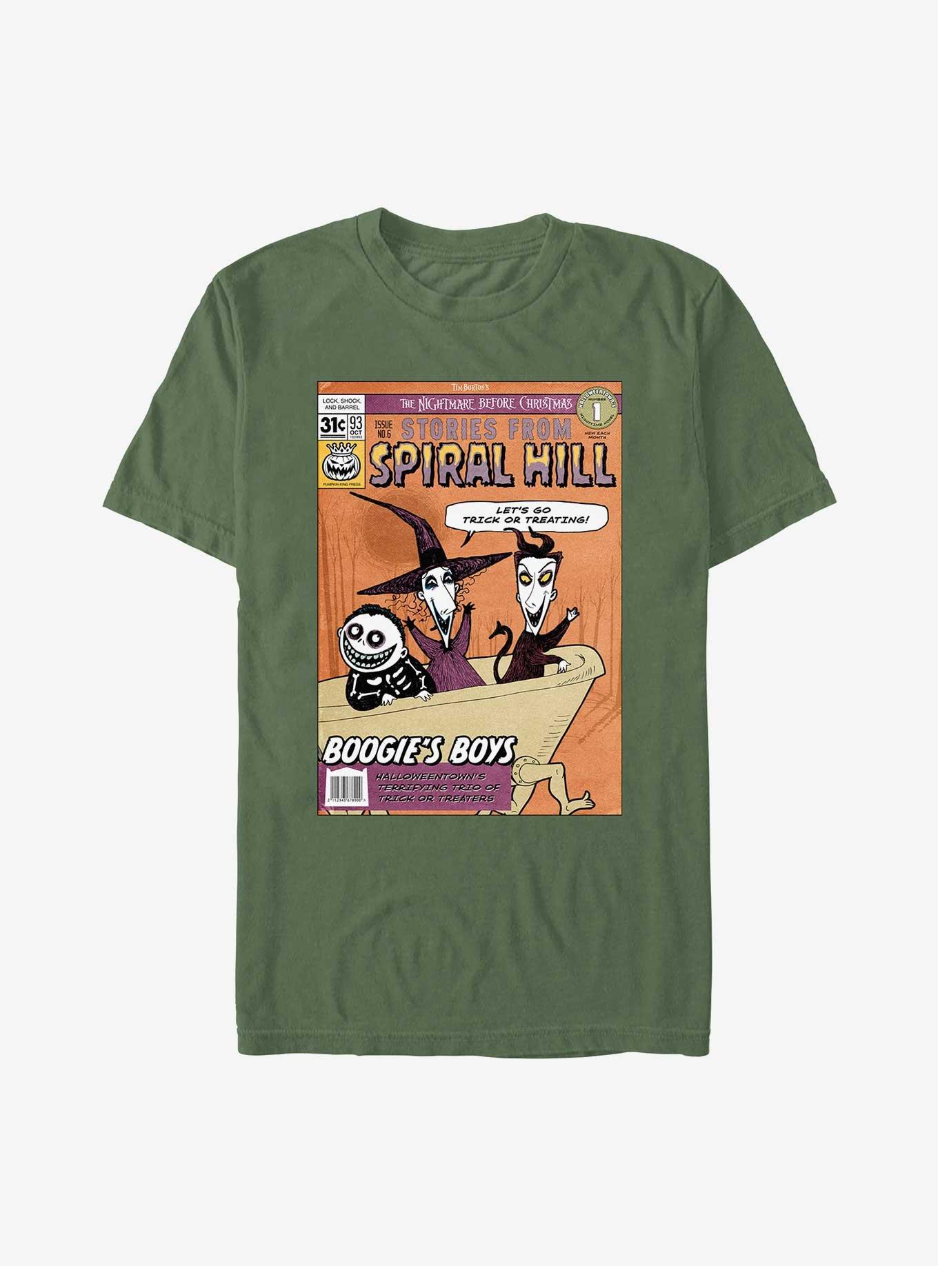 The Nightmare Before Christmas Boogie's Boys Garment Dye T-Shirt, MOSS, hi-res