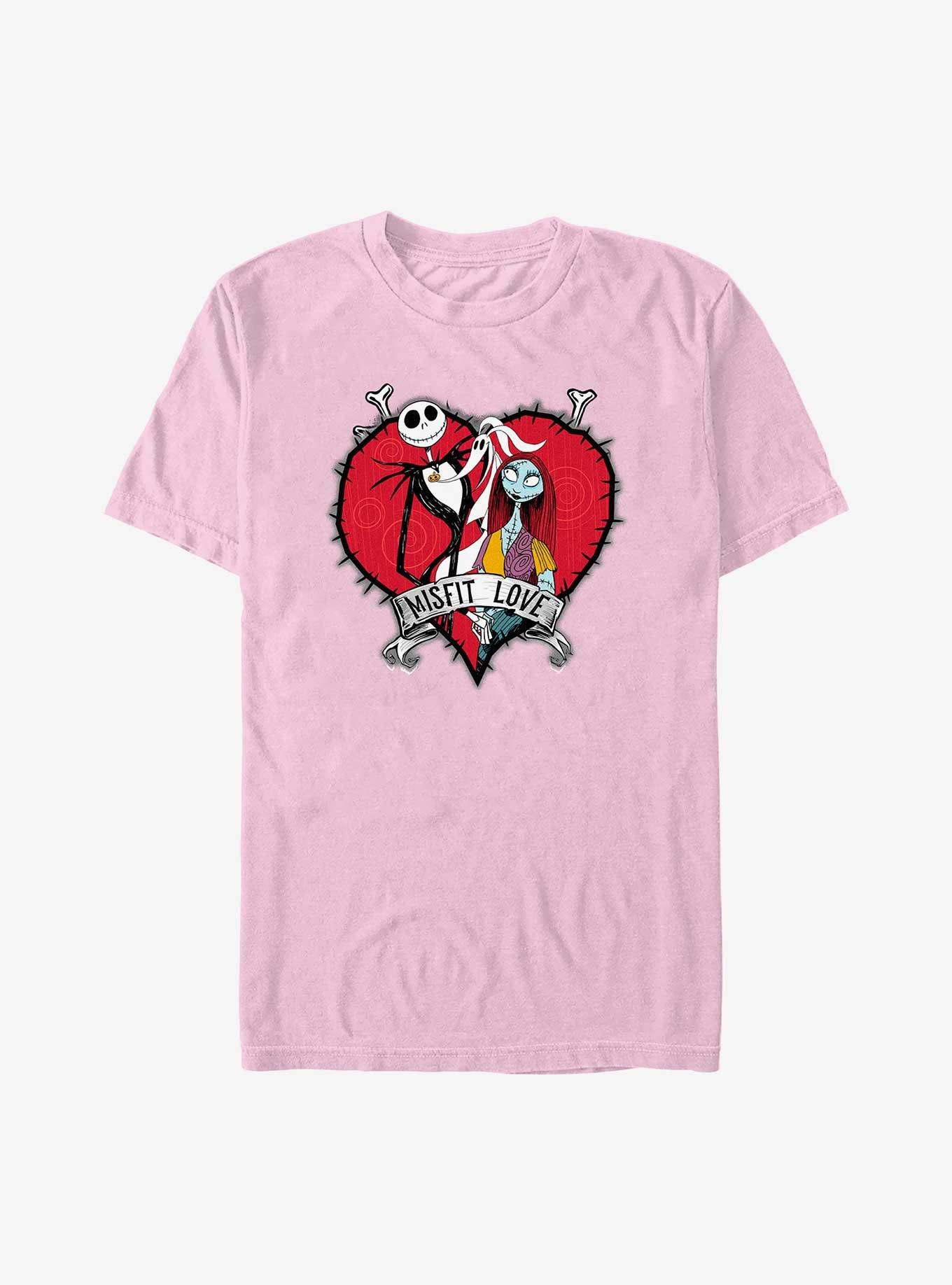The Nightmare Before Christmas Jack & Sally Misfit Love Garment Dye T-Shirt, , hi-res