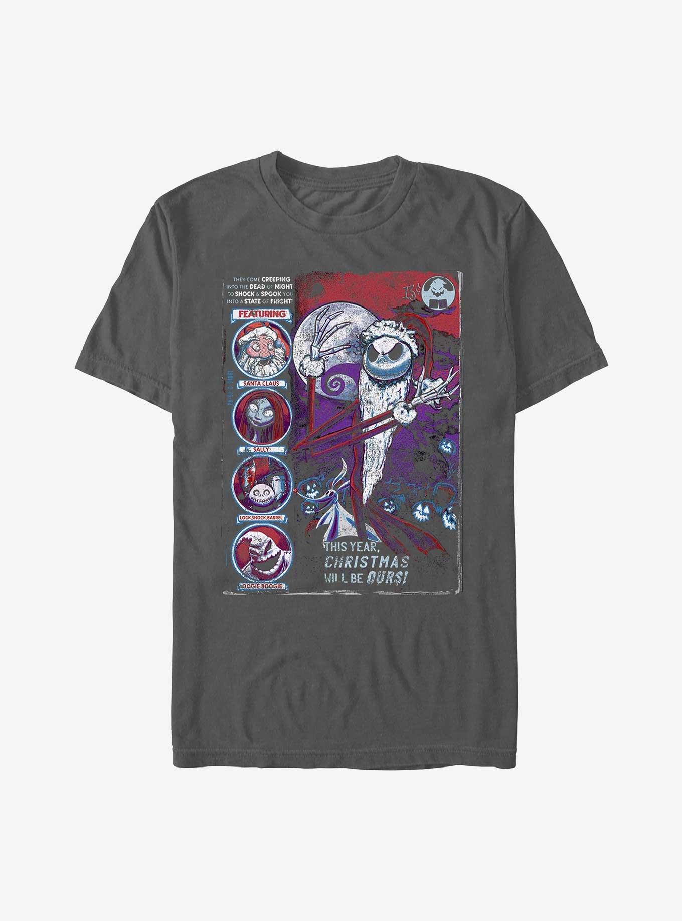The Nightmare Before Christmas Nightmare Garment Dye T-Shirt, PEPPER, hi-res