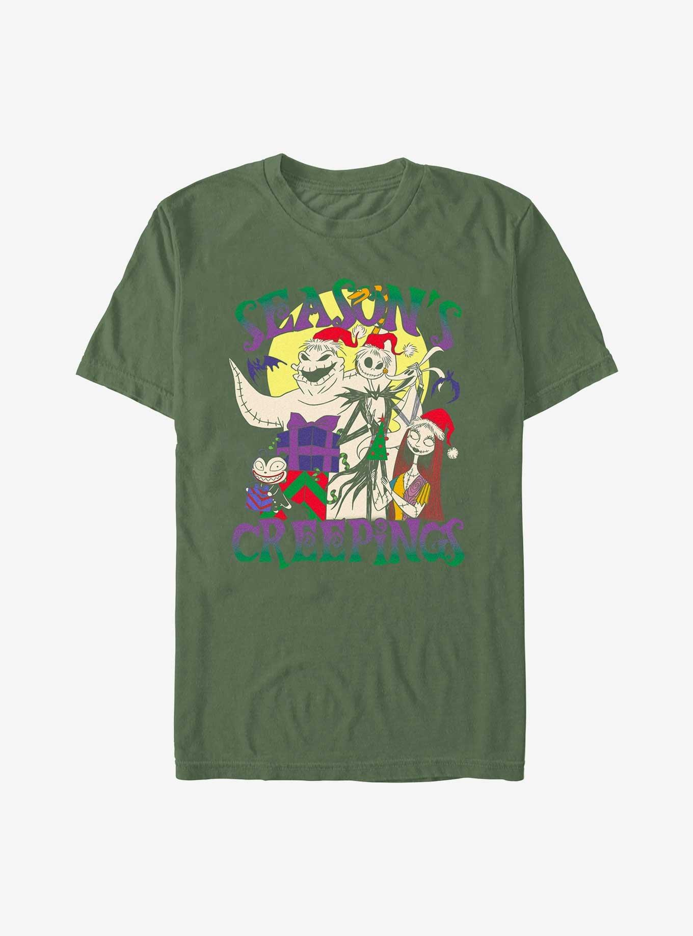 COMFORTCOLORS The Nightmare Before Christmas Season's Creepings Oogie, Jack & Sally Garment Dye T-Shirt