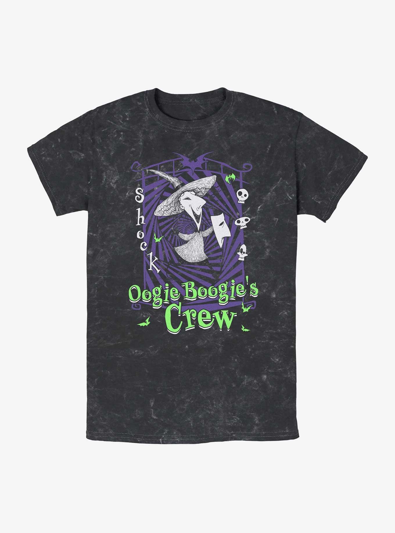 The Nightmare Before Christmas Boogie's Crew Shock Mineral Wash T-Shirt, BLACK, hi-res